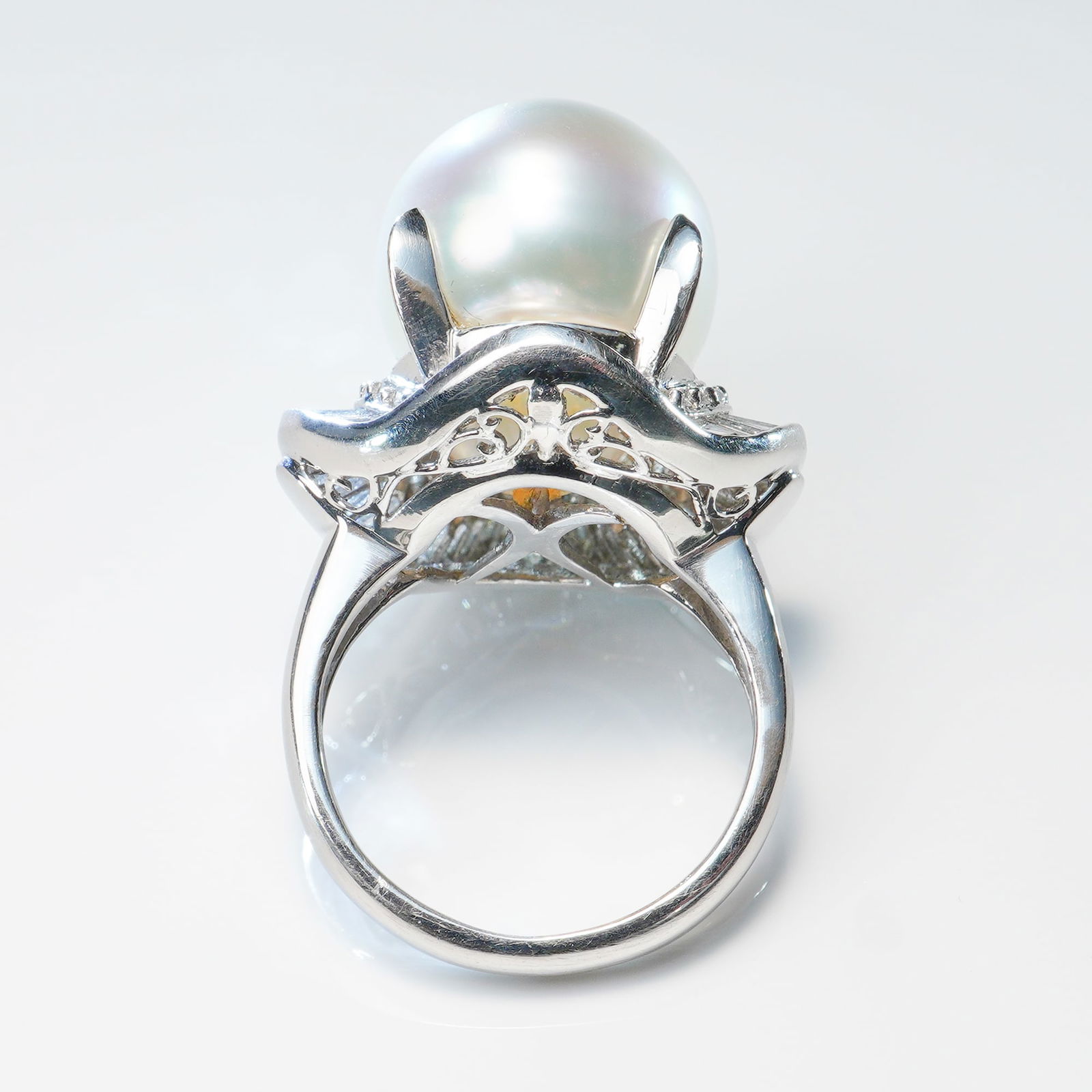 Platinum White South Sea Pearl and 1.80ctw Diamond Ring (1 of 4)