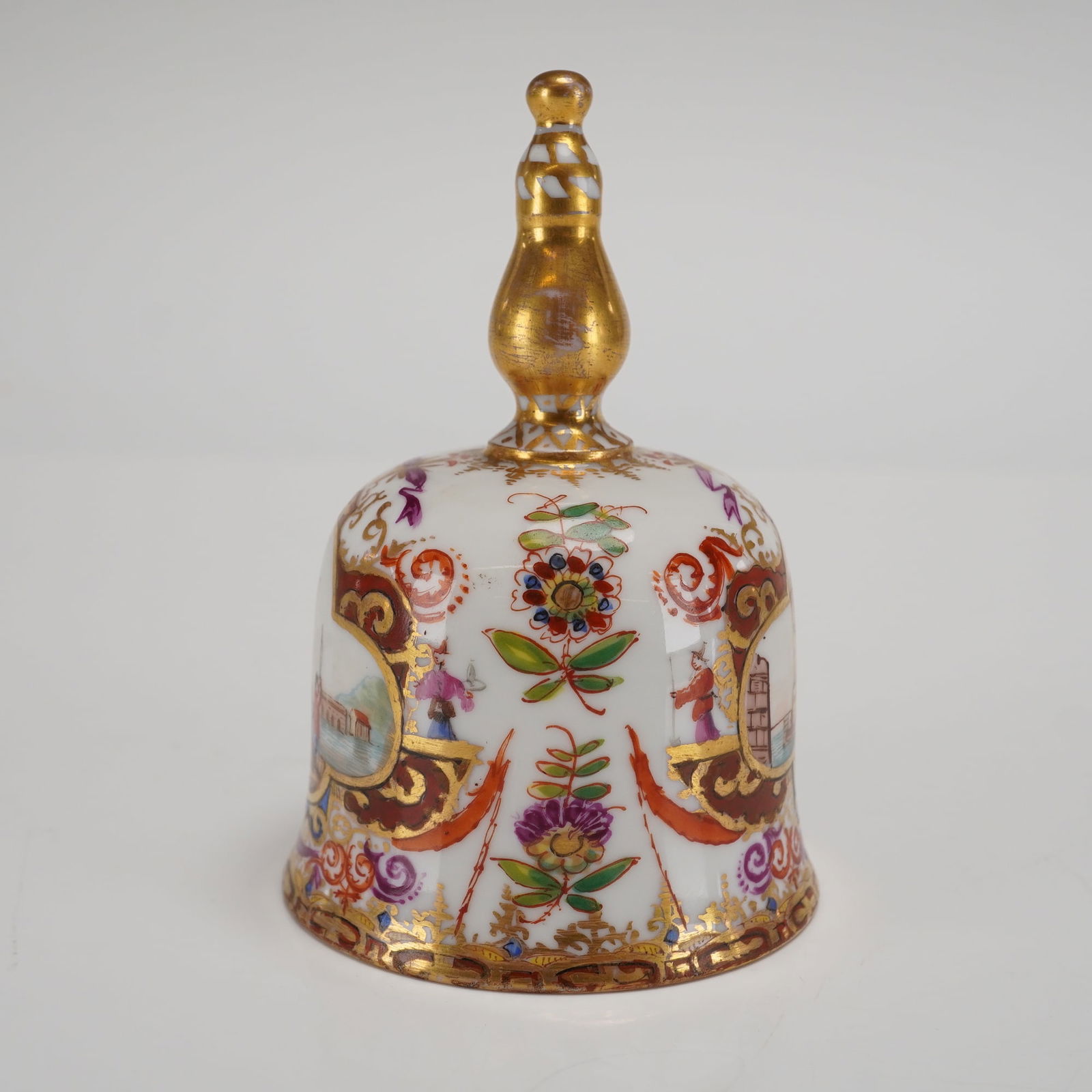 A Gilded Porcelain Table Bell in Meissen Style (1 of 4)