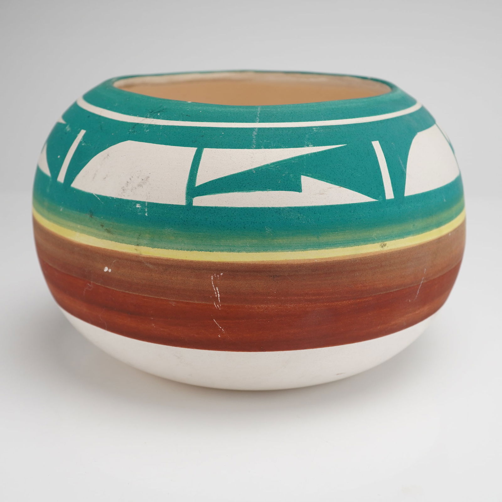 Ute Mountain Tribe Signed Native American Ceramic Vessel (1 of 3)