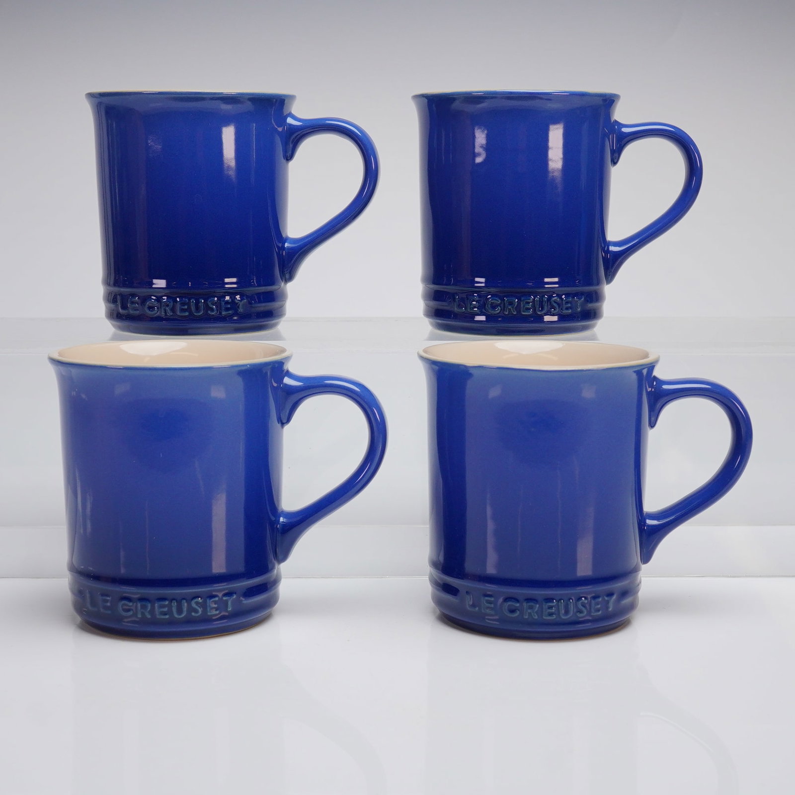 Set of 4 Le Creuset Stoneware Mug, Cobalt Blue (1 of 4)