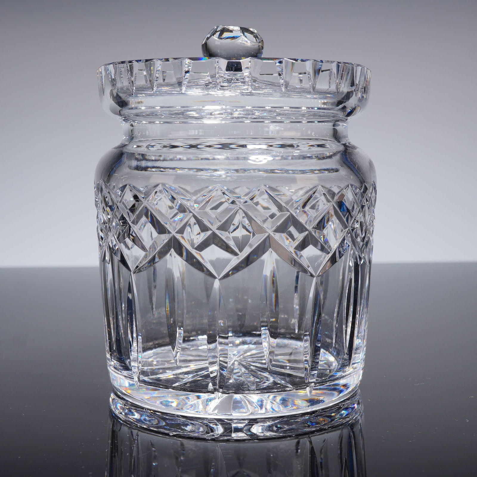 Waterford Crystal Biscuit Barrel with Lid, Lismore (1 of 6)