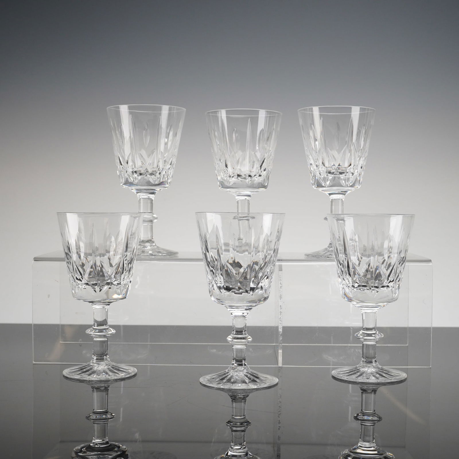 6pc Royal Brierley Crystal Ascot Wine Glasses (1 of 2)