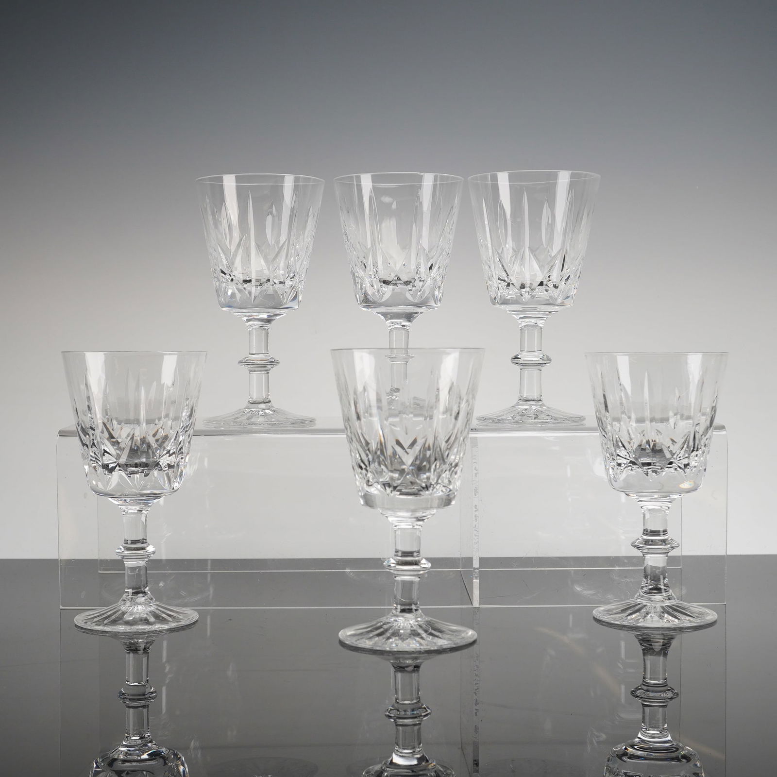 6pc Royal Brierley Crystal Ascot Wine Glasses (1 of 4)