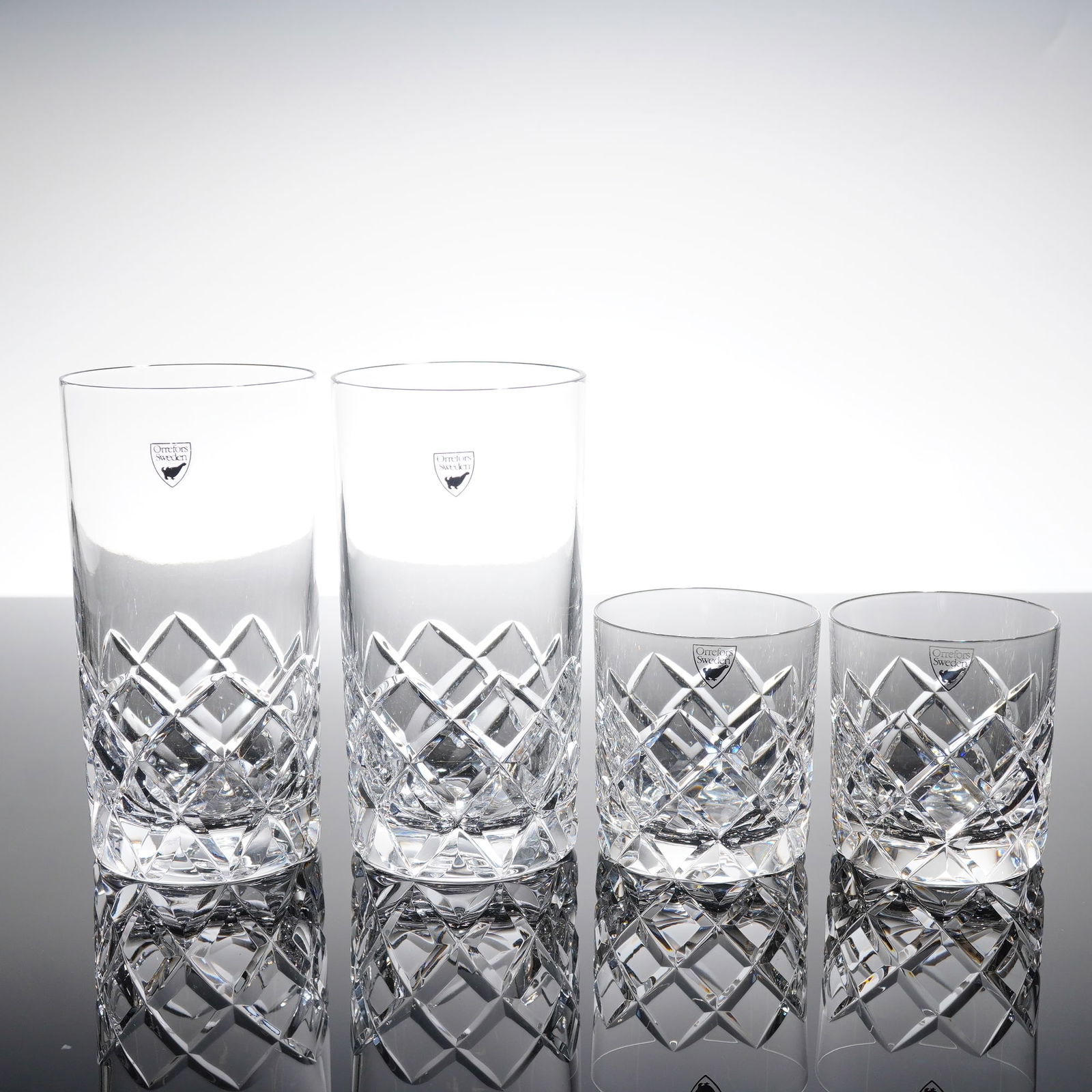 Four Orrefors Crystal So??ero Glasses (1 of 3)