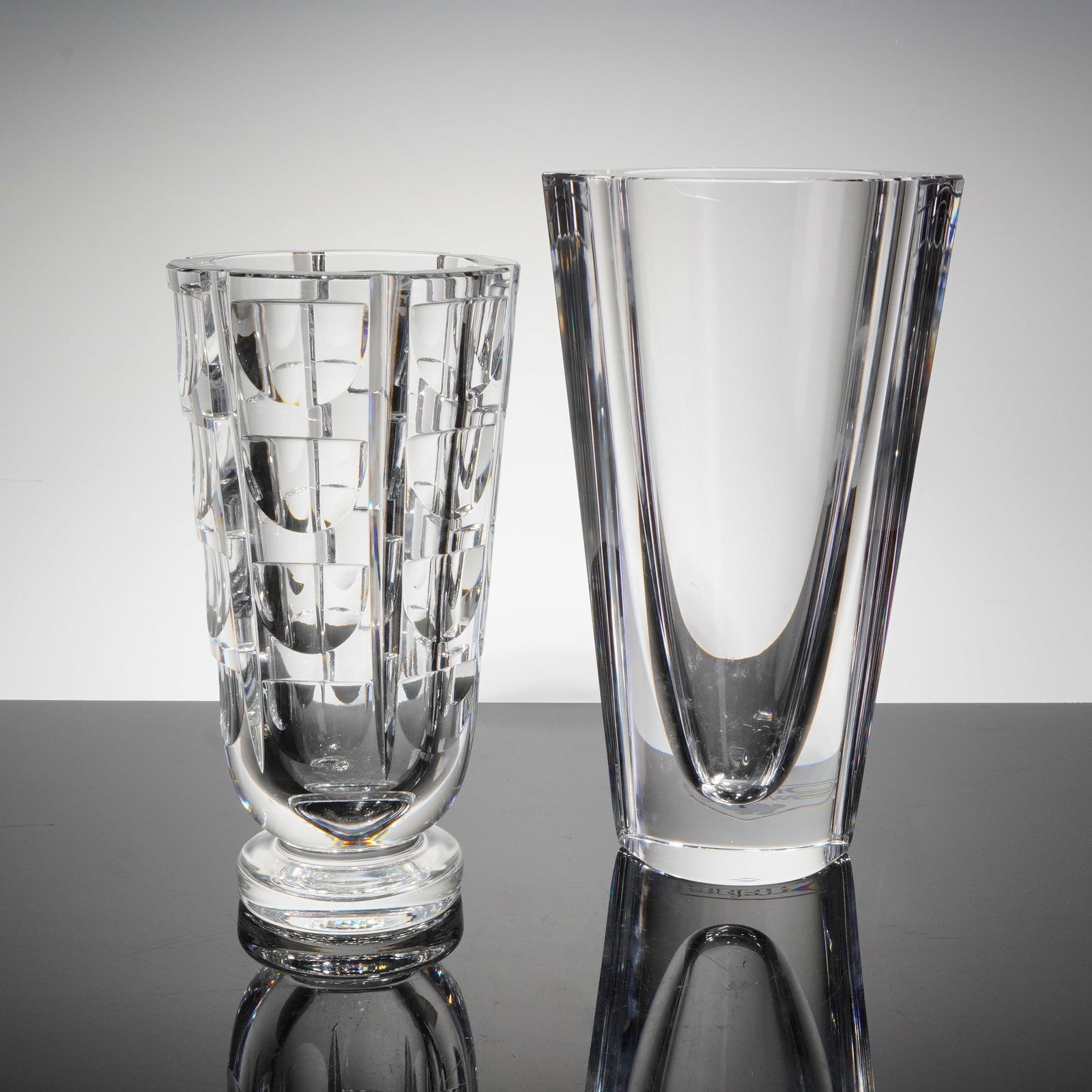 Two Orrefors Crystal Vases, Including Simon Gate's Thousand Windows Patern (1 of 7)