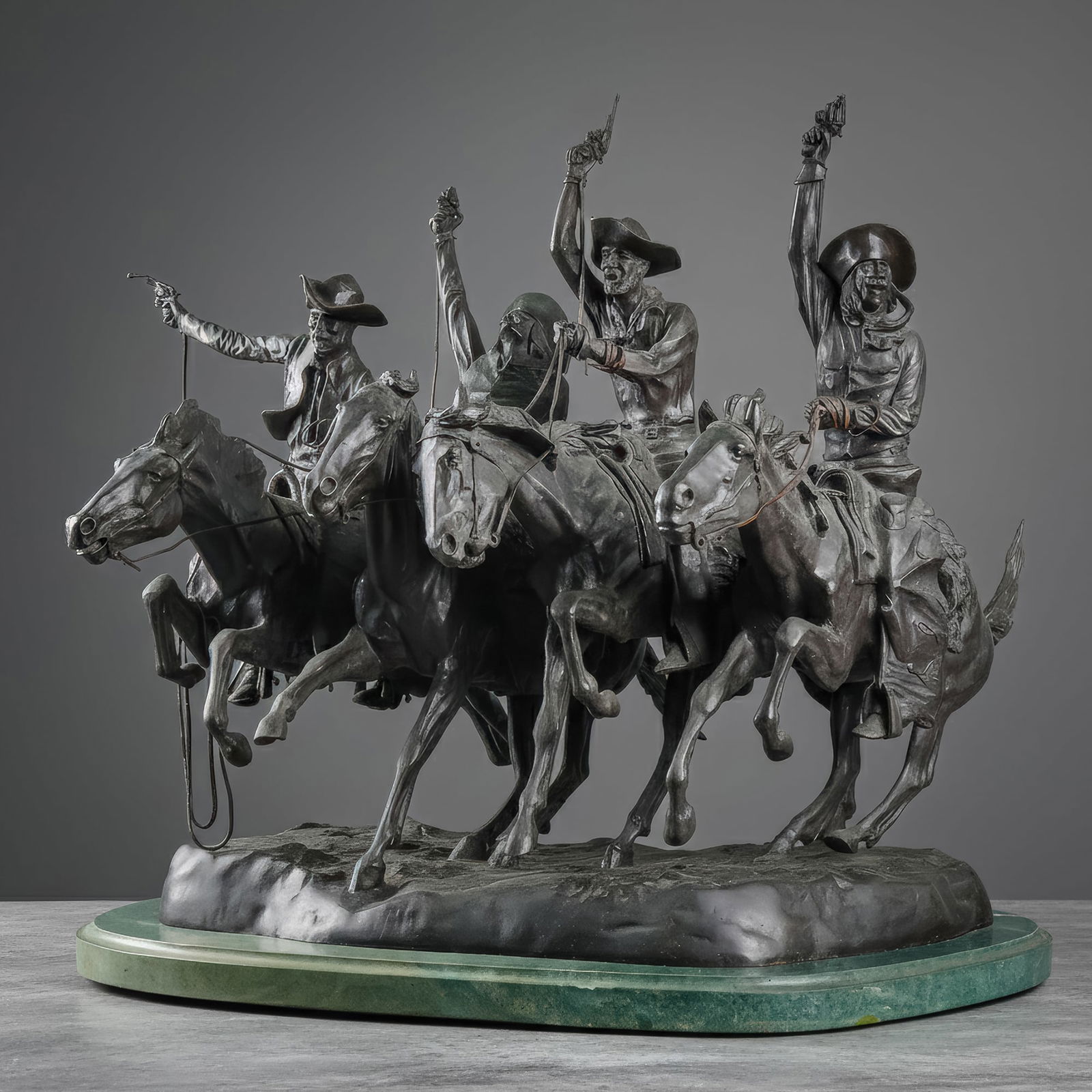 Bronze Sculpture After Frederic Remington, Coming Through the Rye (1 of 5)