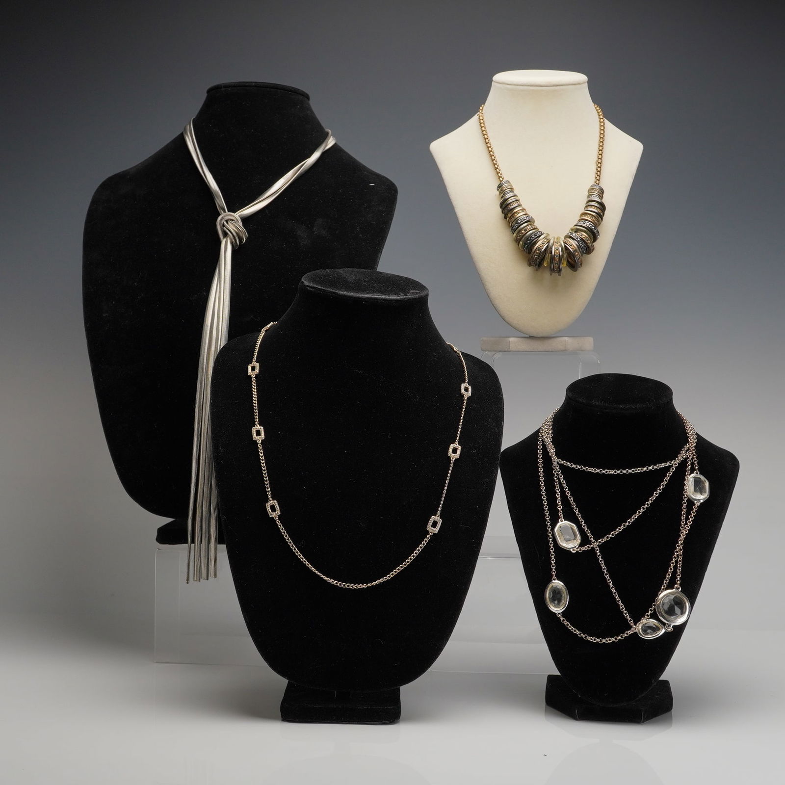 A Collection of Four Mixed Designer Contemporary Costume Necklaces (1 of 6)