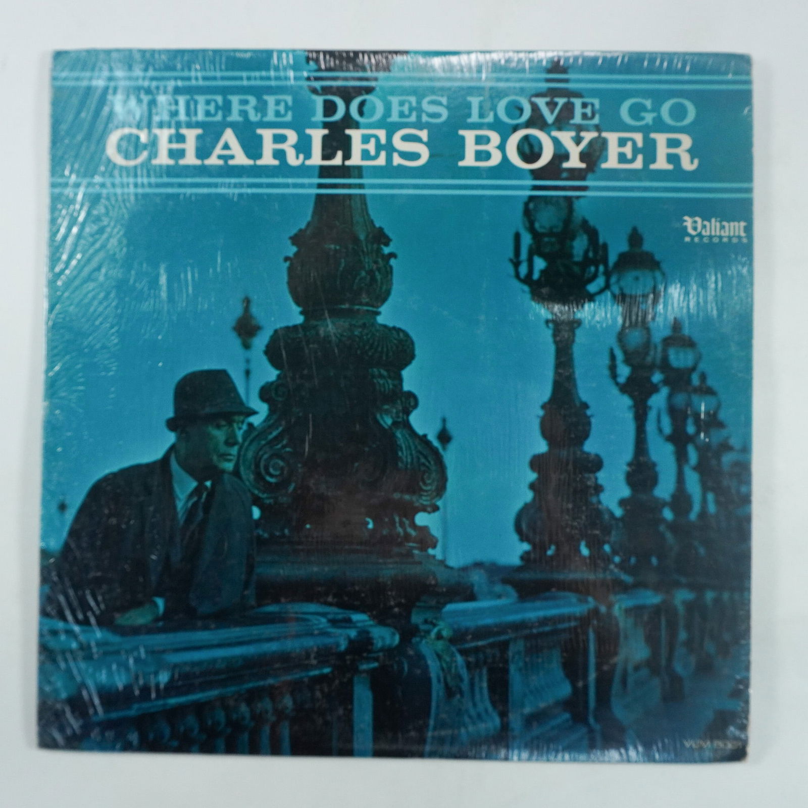 Charles Boyer, Where Does Love Go Vinyl Record: Valiant Records release of Where Does Love Go by Charles Boyer. This vintage vinyl album features Boyer's spoken-word renditions of romantic classics, arranged and conducted by Tommy Oliver. The album
