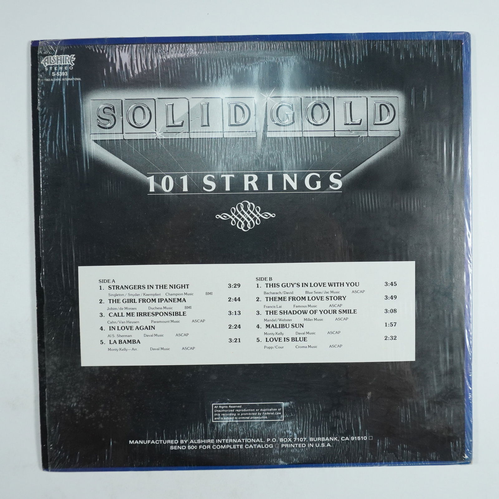 101 Strings Vinyl Record, Solid Gold - 2