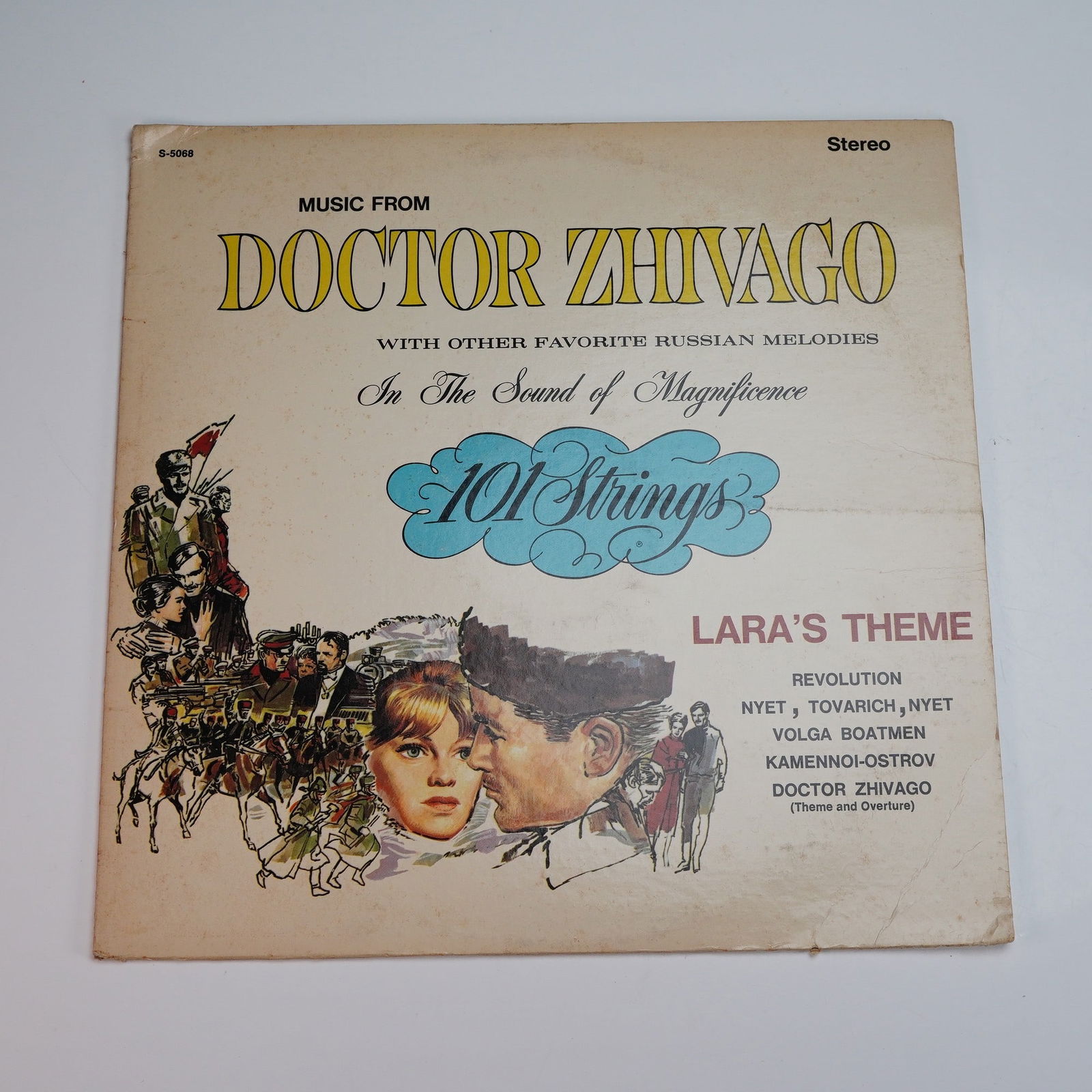 Alshire Records 101 Strings Vinyl Record, Music from Doctor Zhivago: This 12-inch vinyl LP features Music from Doctor Zhivago and Other Favorite Russian Melodies performed by the 101 Strings Orchestra, issued by Alshire Records. This orchestral recording includes theme