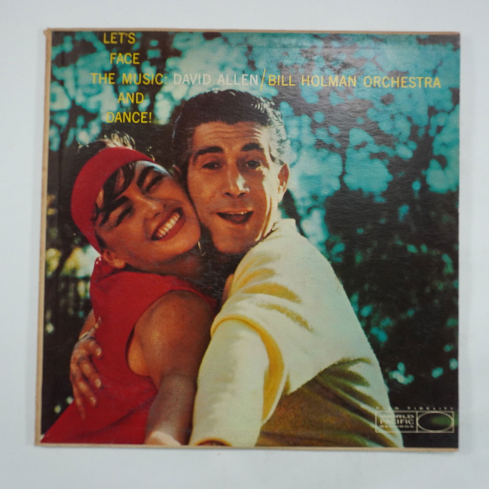 David Allen with Bill Holman Orchestra LP, Let's Face the Music and Dance: Vintage vinyl LP featuring David Allen with the Bill Holman Orchestra, titled Let's Face the Music and Dance. Released by World Pacific Records, catalog number WP-1250, this jazz and big band album sh