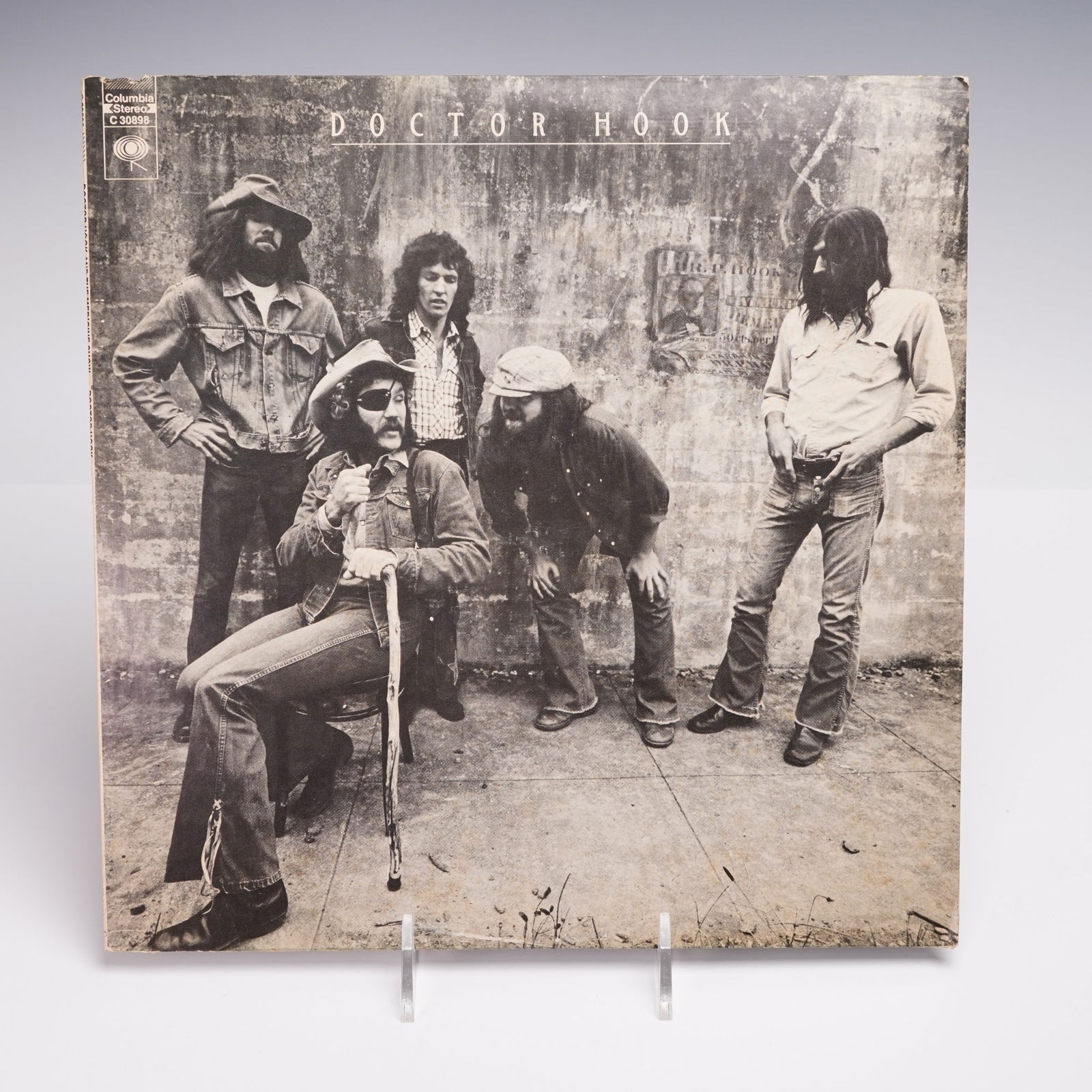 Doctor Hook and the Medicine Show Vinyl LP, Columbia C30898: Vintage vinyl record album titled Doctor Hook and the Medicine Show by Dr. Hook, released under Columbia Records, catalog number C30898. The album features a black and white cover photograph of the ba
