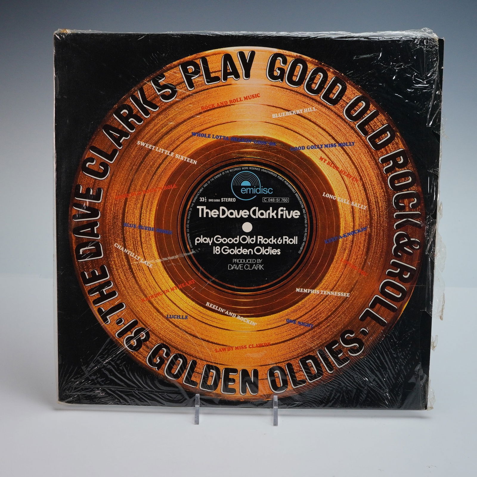 Emidisc The Dave Clark Five Vinyl Record, Play Good Old Rock & Roll: A 12-inch stereo long-playing vinyl record issued by Emidisc, titled Play Good Old Rock & Roll: 18 Golden Oldies by The Dave Clark Five. Produced by Dave Clark. This retrospective compilation features