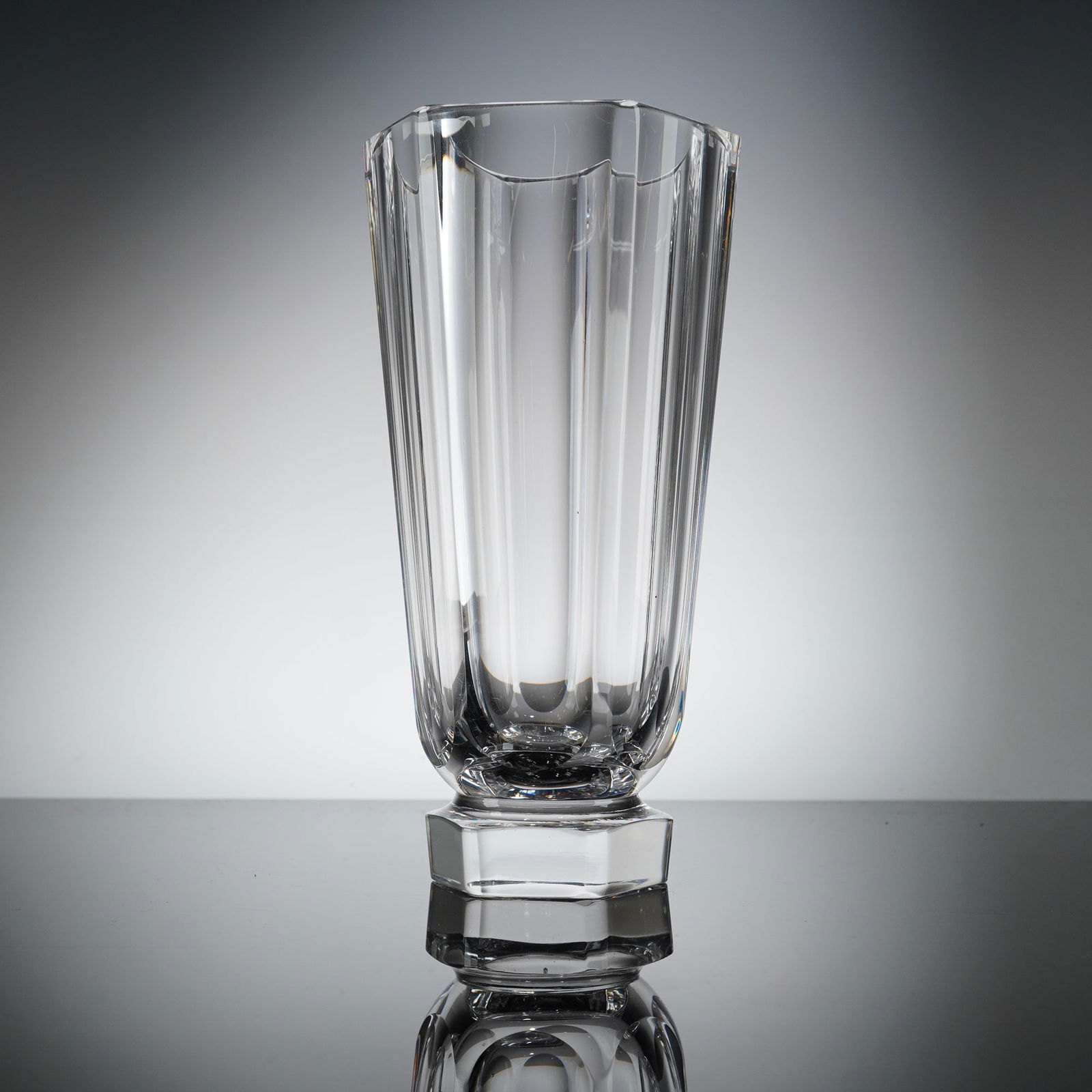 Orrefors Art Deco Style Heavy Cut Crystal Vase (1 of 4)