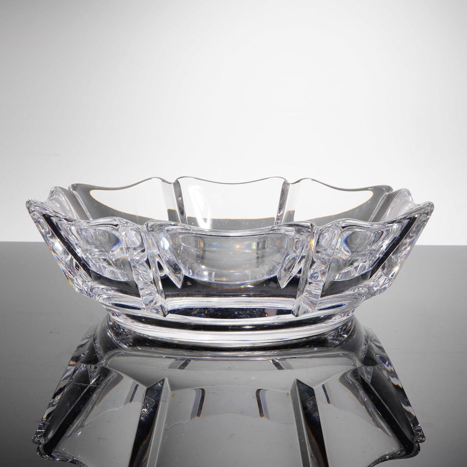 Orrefors Corona Crystal Bowl by Lars Hellsten (1 of 3)