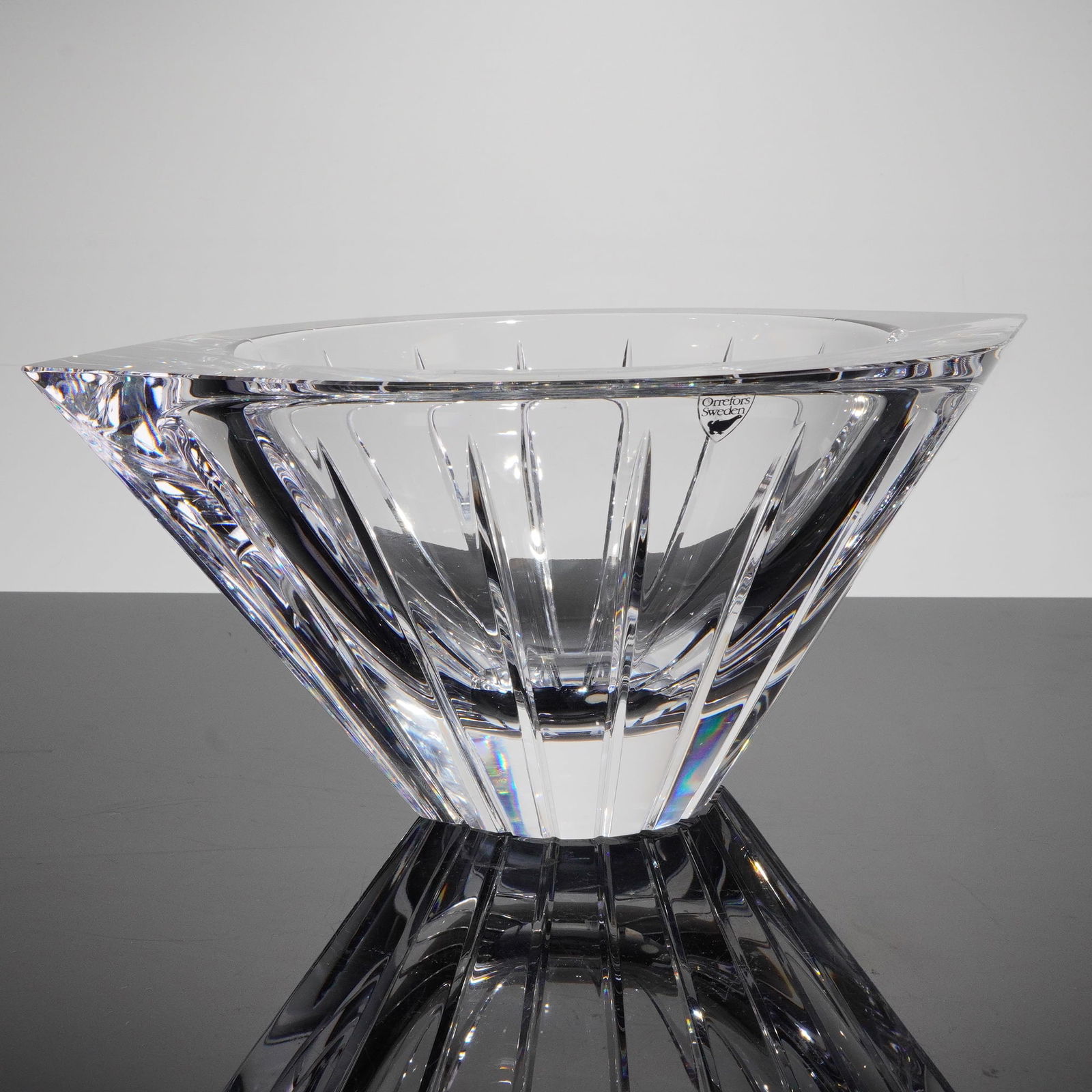 Orrefors Sweden Cut Crystal Centerpiece Bowl by Jan Johansson (1 of 6)