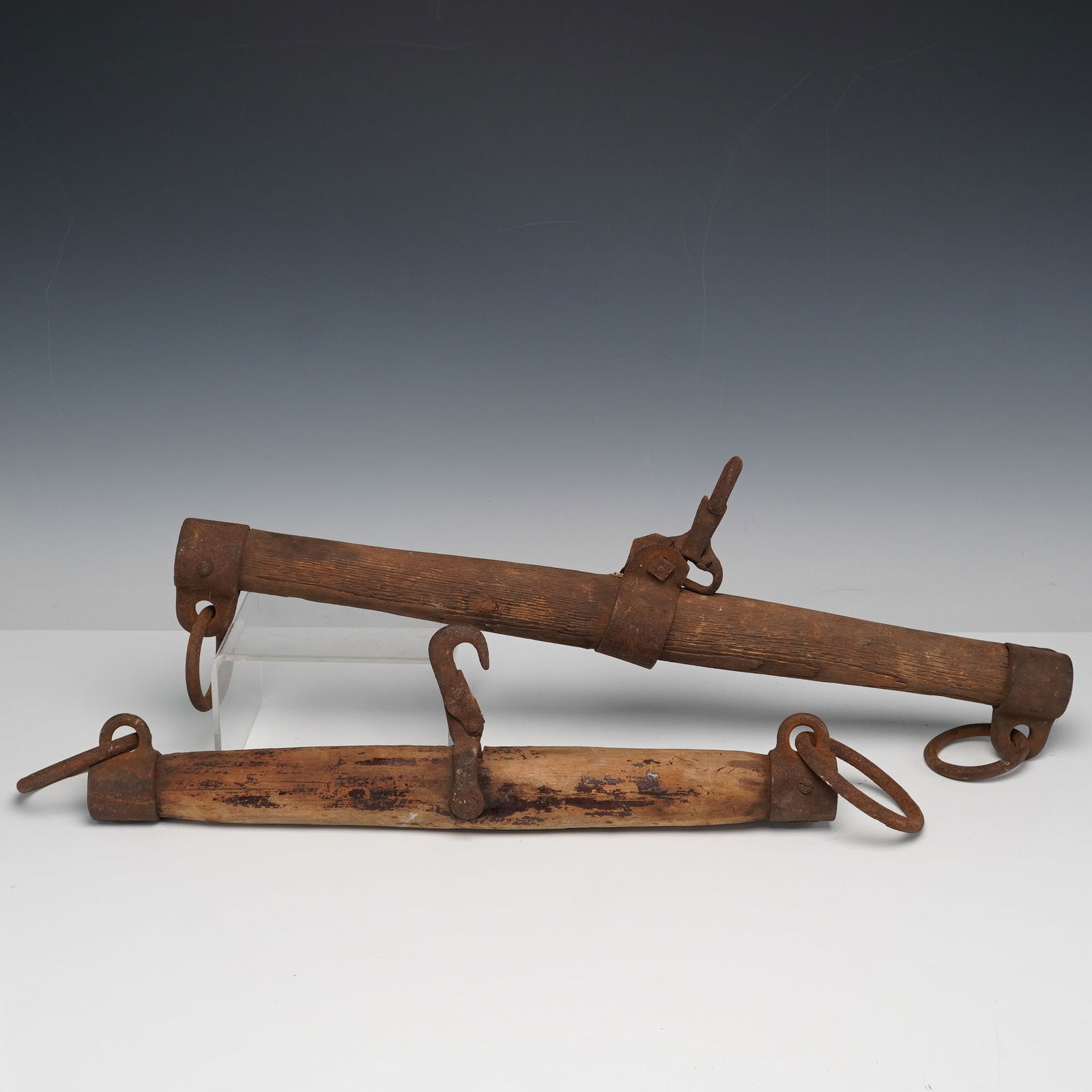 Pair of Wooden Horse Yokes with Iron Hardware (1 of 7)