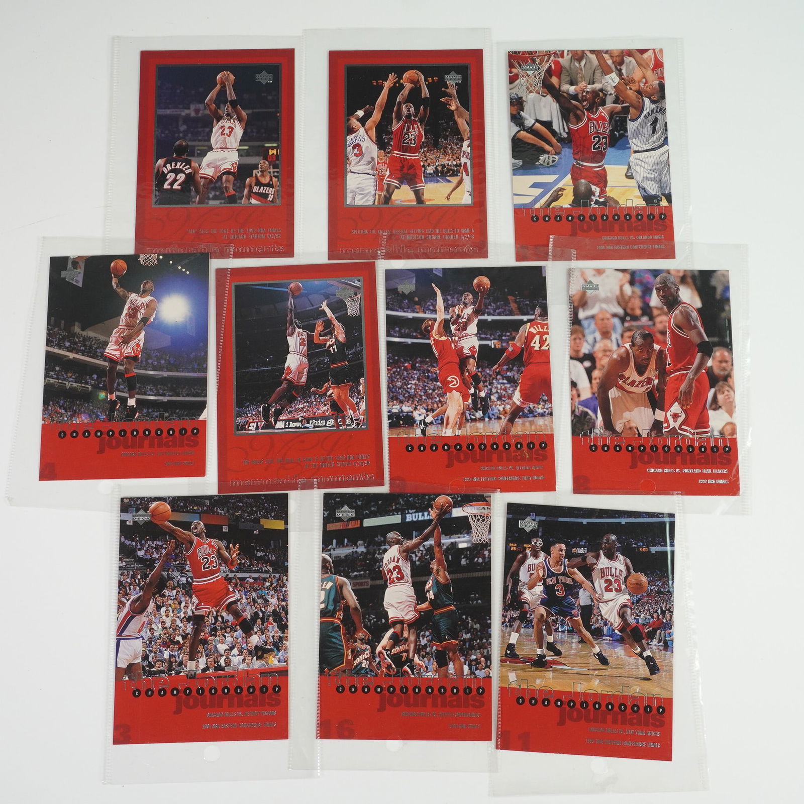 10pc Michael Jordan Upper Deck Journals Card Lot (1 of 3)