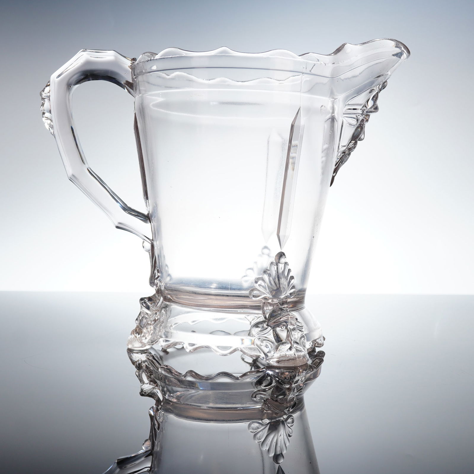 EAPG Hobbs Brockunier & Co. Viking Pattern Bearded Head Pitcher (1 of 4)