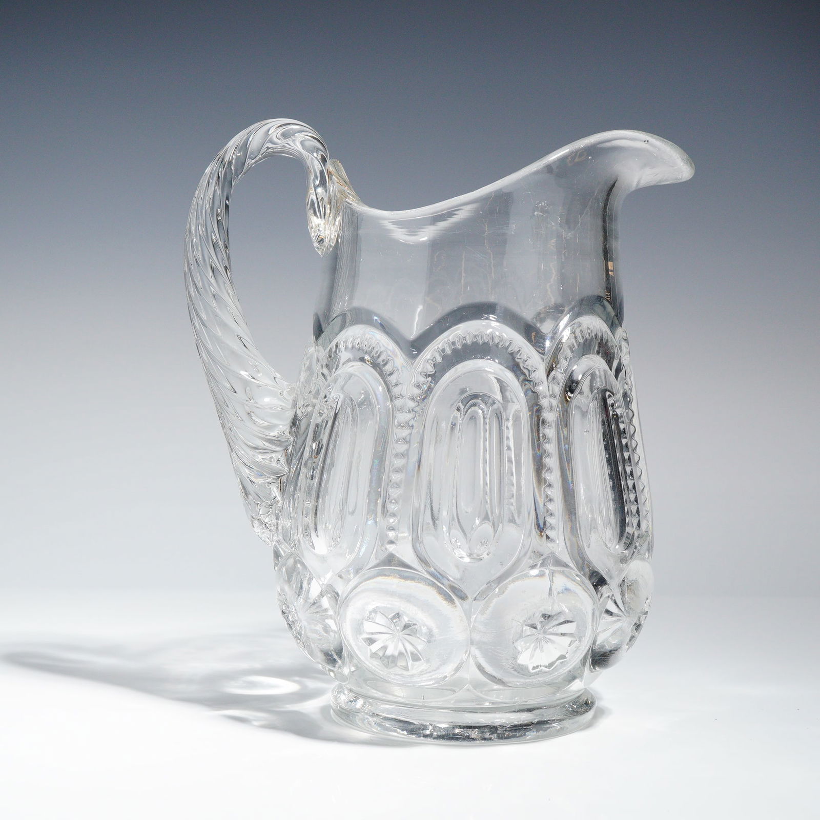 L.E. Smith Moon and Stars Clear Glass Pitcher (1 of 4)