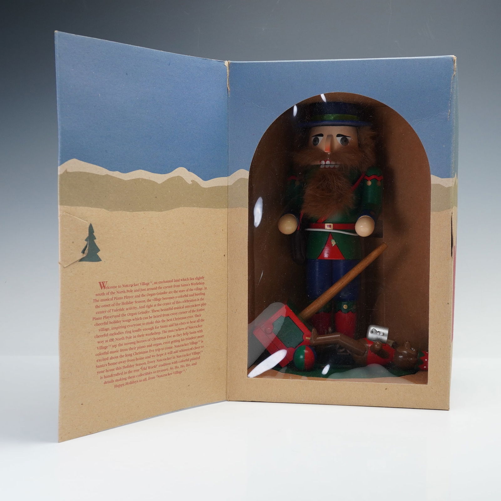 Nutcracker Village Handcrafted Wooden Musical Organ Grinder (1 of 4)