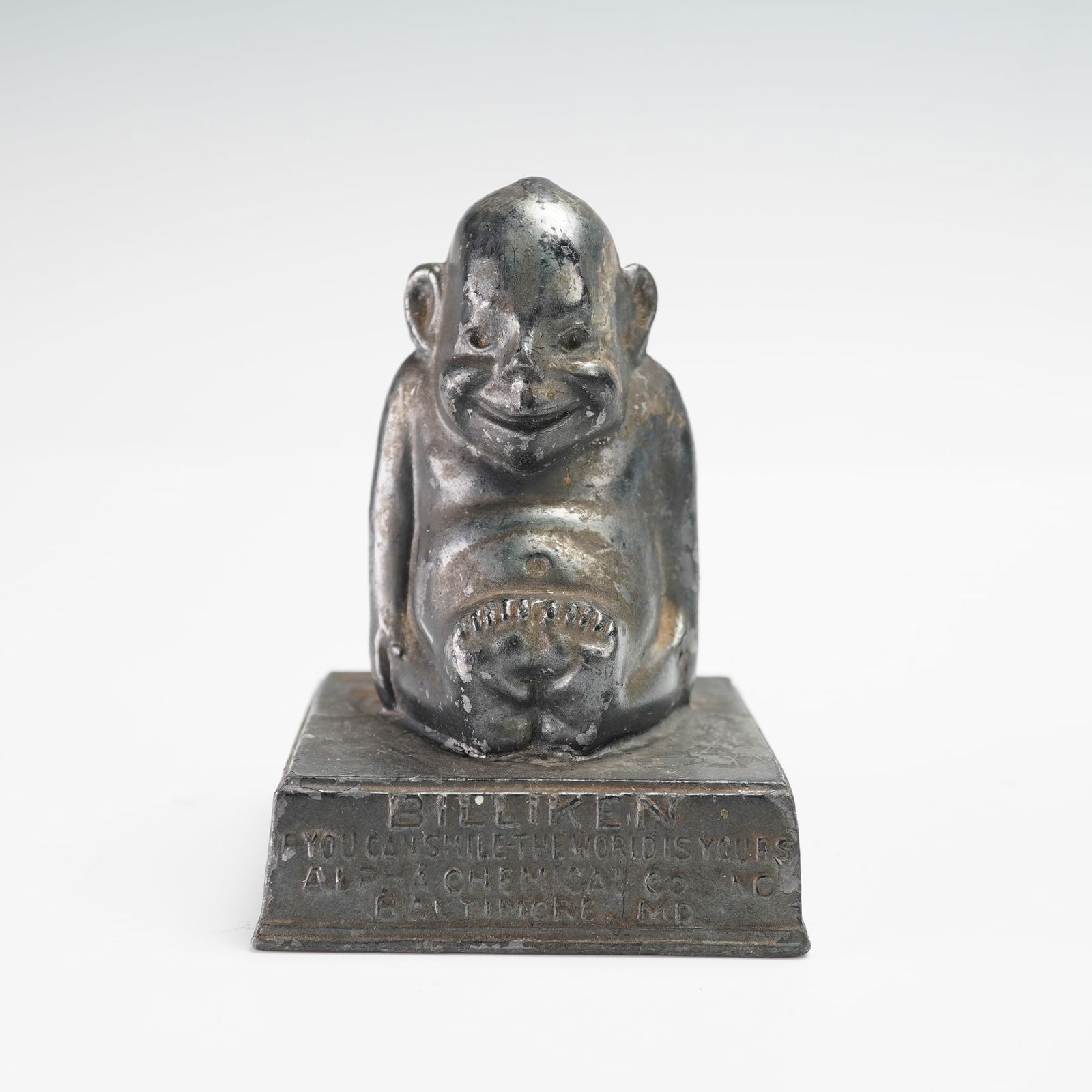 Billiken Metal Figurine Alpha Chemical Co. Good Luck Symbol (1 of 4)