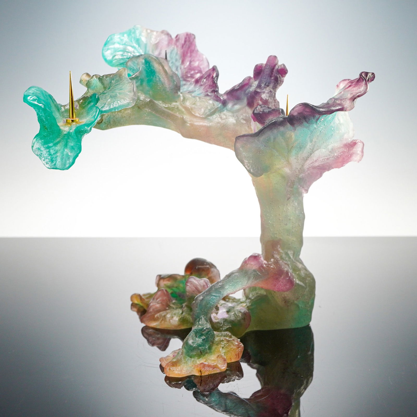 Daum France Pate de Verre Crystal Candle Holder (1 of 7)