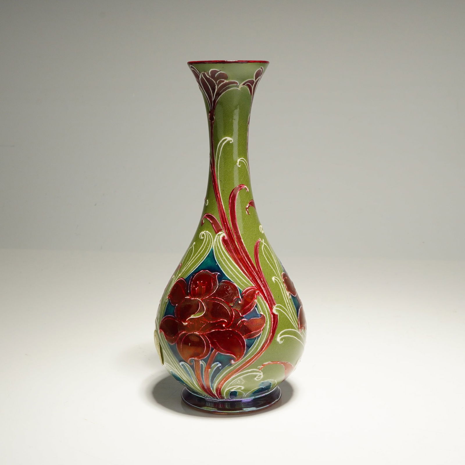 Macintyre Moorcroft Red and Green Florian Small Vase (1 of 4)