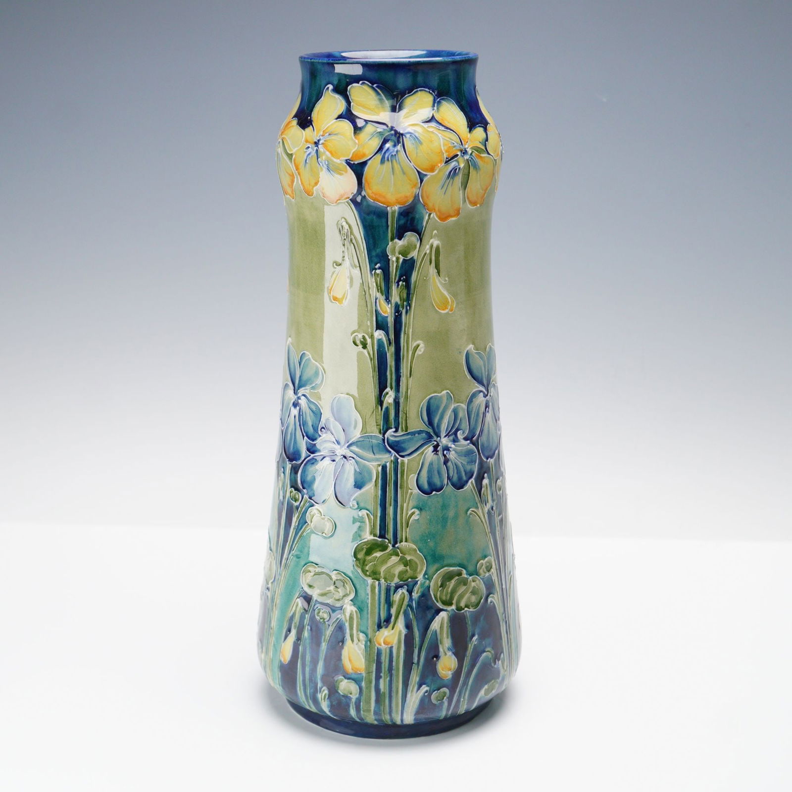 William Moorcroft Large Rare Florian Vase, Violet (1 of 3)
