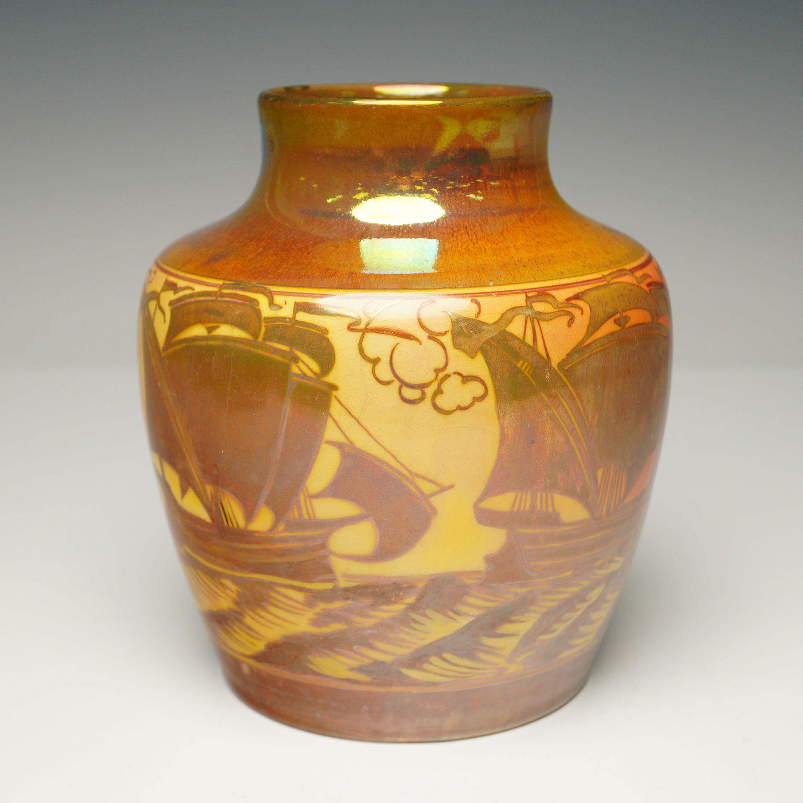 Pilkington's Lancastrian William Salter Mycock Lustre Galleon Vase (1 of 5)