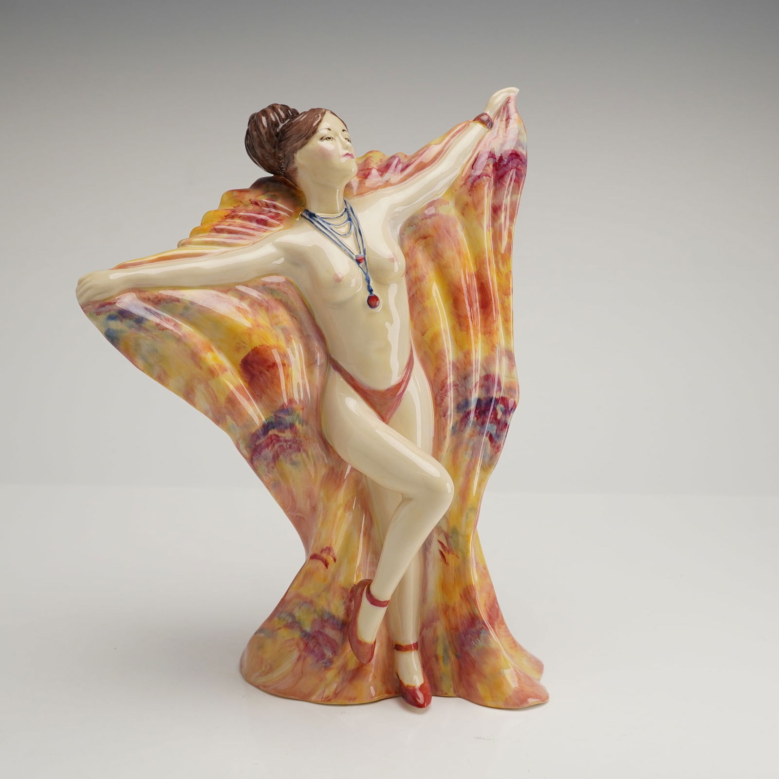 Peggy Davies Ceramics Glazed Porcelain Limited Edition Figurine Chantelle: A single glazed porcelain limited edition figurine, titled Chantelle, produced by Peggy Davies Ceramics in conjunction with Kevin Francis. This glazed porcelain limited edition figurine depicts a fema