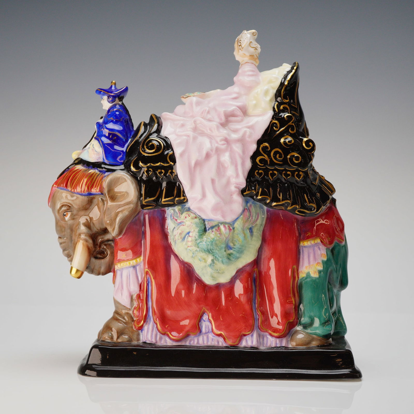 Royal Doulton Princess Badoura HN4179 Figurine: A Royal Doulton bone china porcelain figurine group titled Princess Badoura, model number HN 4179. This figurine was modeled by Robert Tabbanor and dated 2001, created to celebrate the 50th Anniversar