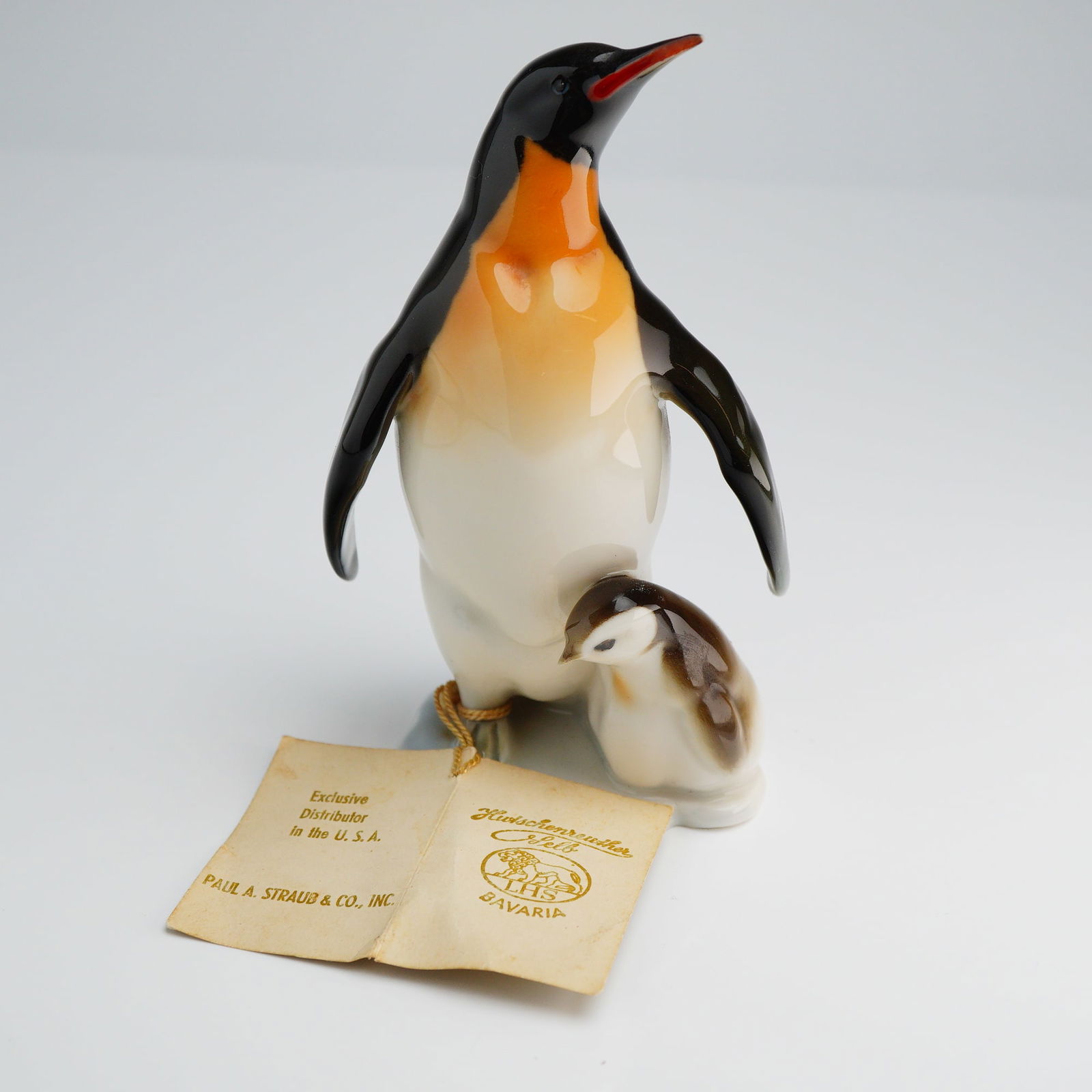 Hutschenreuther Porcelain Figurine of a Penguin and Chick (1 of 3)