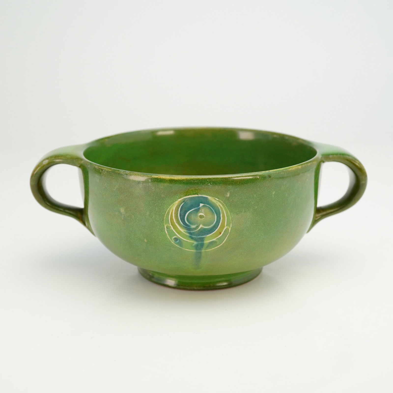 Moorcroft Pottery for Liberty & Co. Green Twin Handled Bowl (1 of 3)