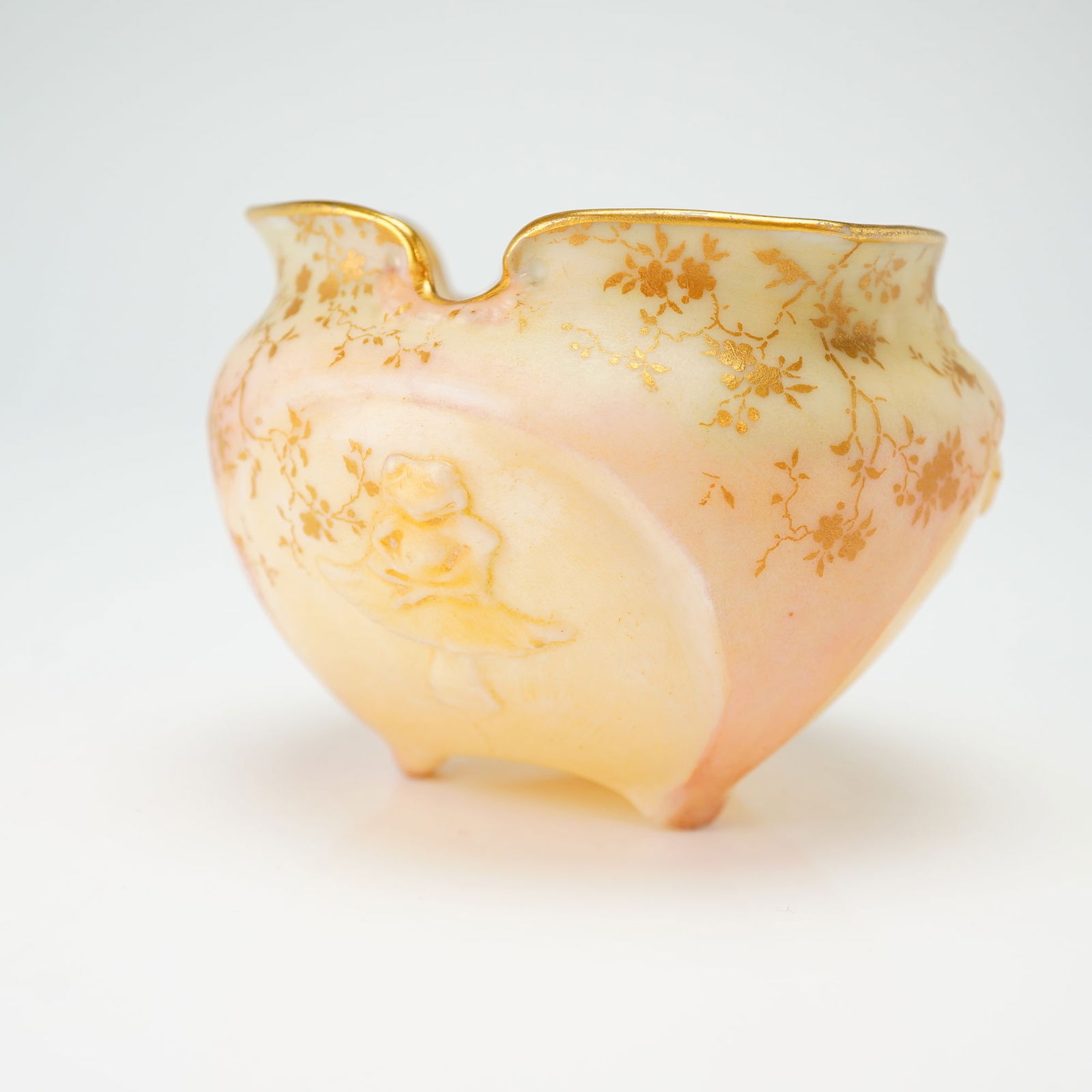 Doulton Burslem Gilt Floral Frog Vase (1 of 5)