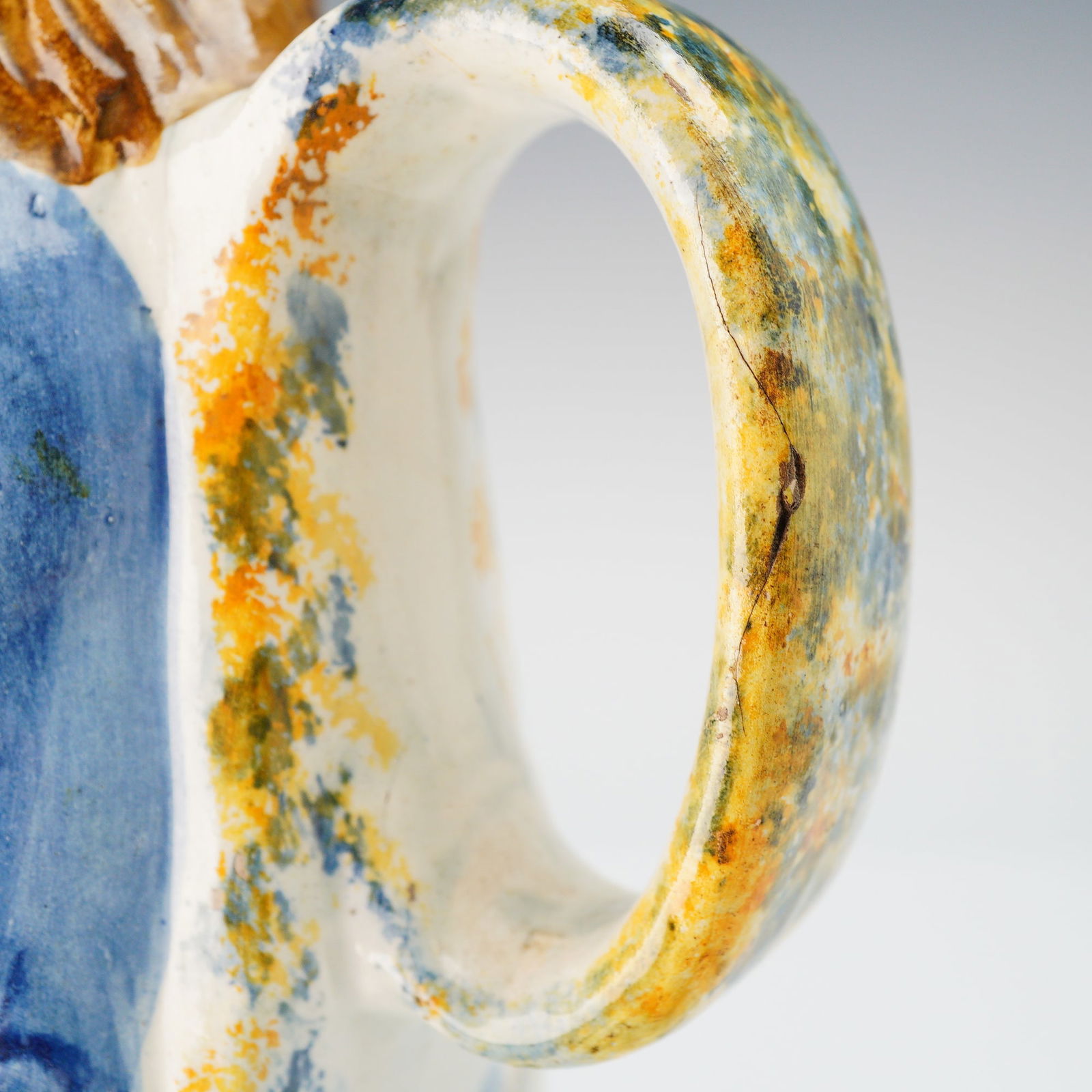 Polychrome Earthenware Figural Toby Jug - 3