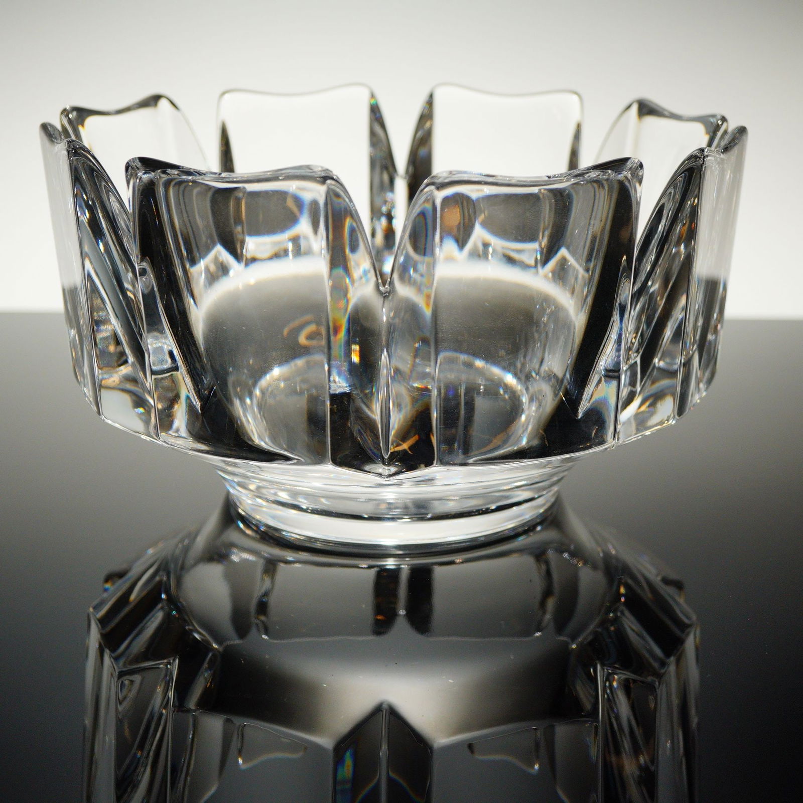 Orrefors Corona Crystal Bowl designed by Lars Hellsten (1 of 4)