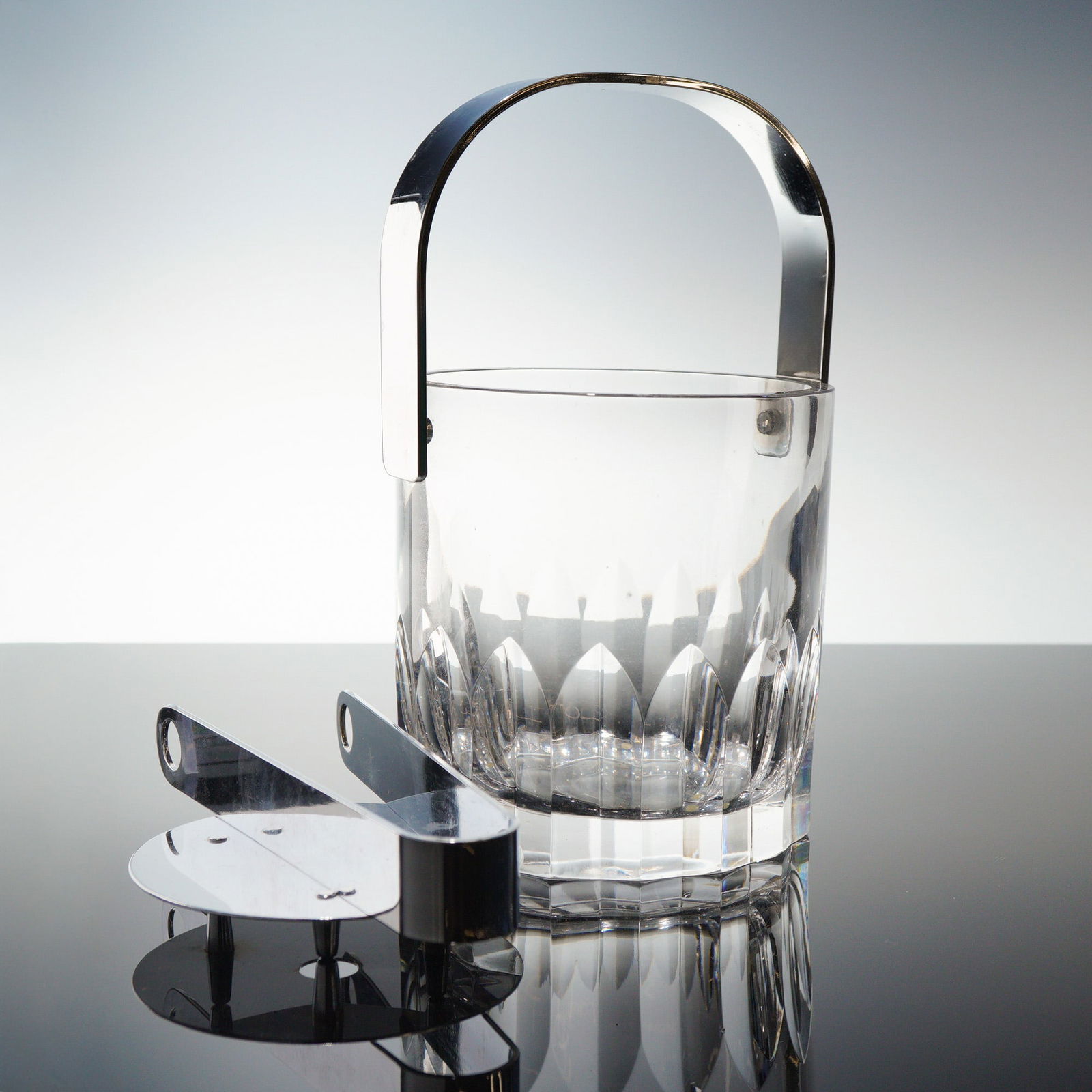 Orrefors Three-Piece Crystal Ice Bucket Set (1 of 4)