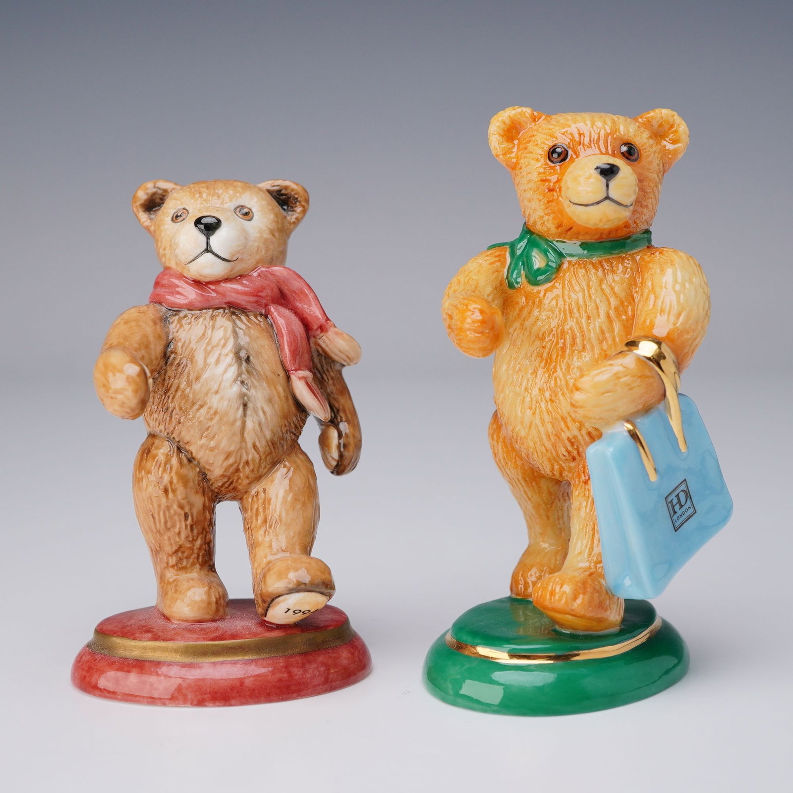 2pc Halcyon Days Teddy Bears Figurines (1 of 3)