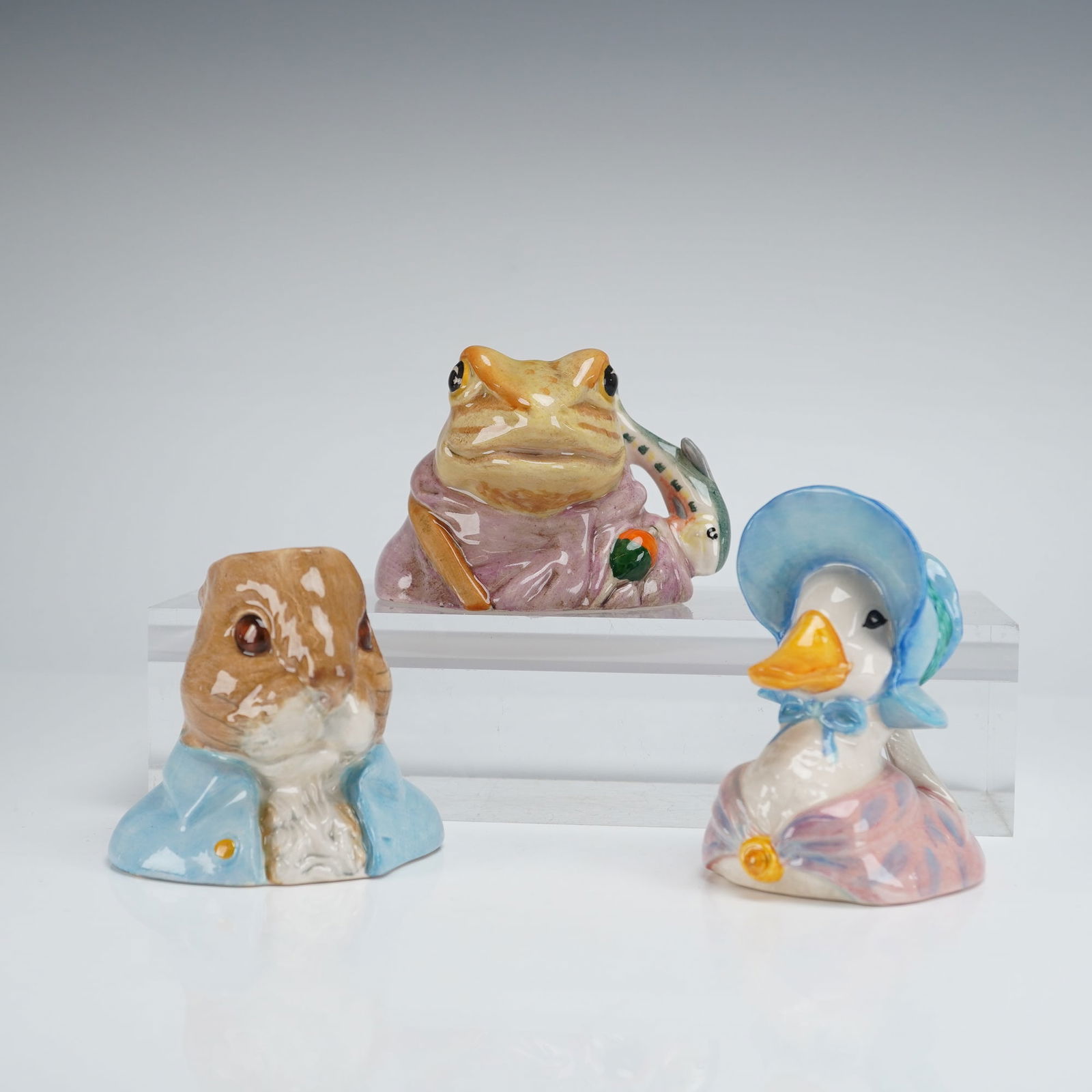 3pc Beswick Beatrix Potter's Character Jugs, Jeremy, Peter, and Jemima (1 of 3)