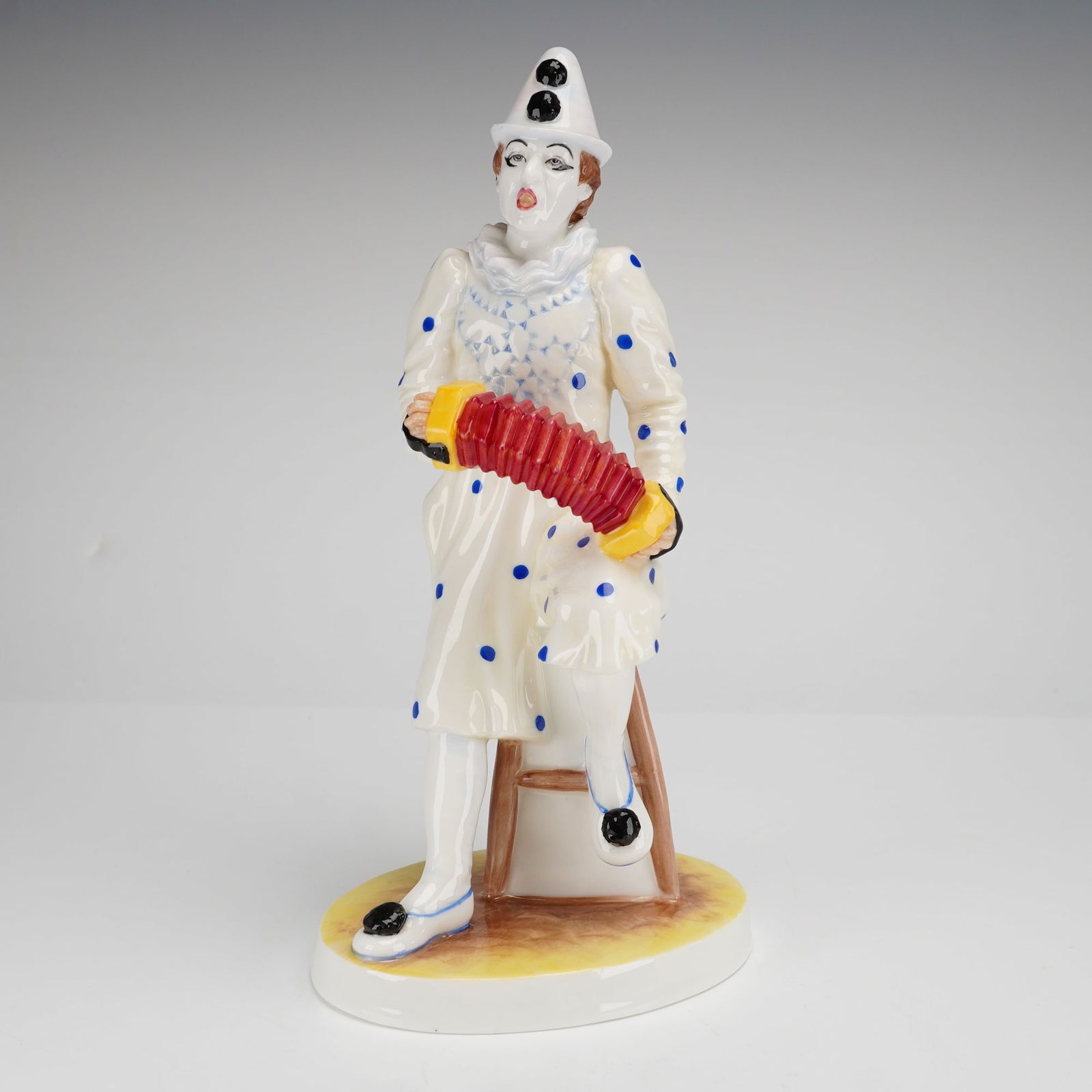 Coalport Cavalcade of Clowns Figurine, White Faced Serenade (1 of 3)