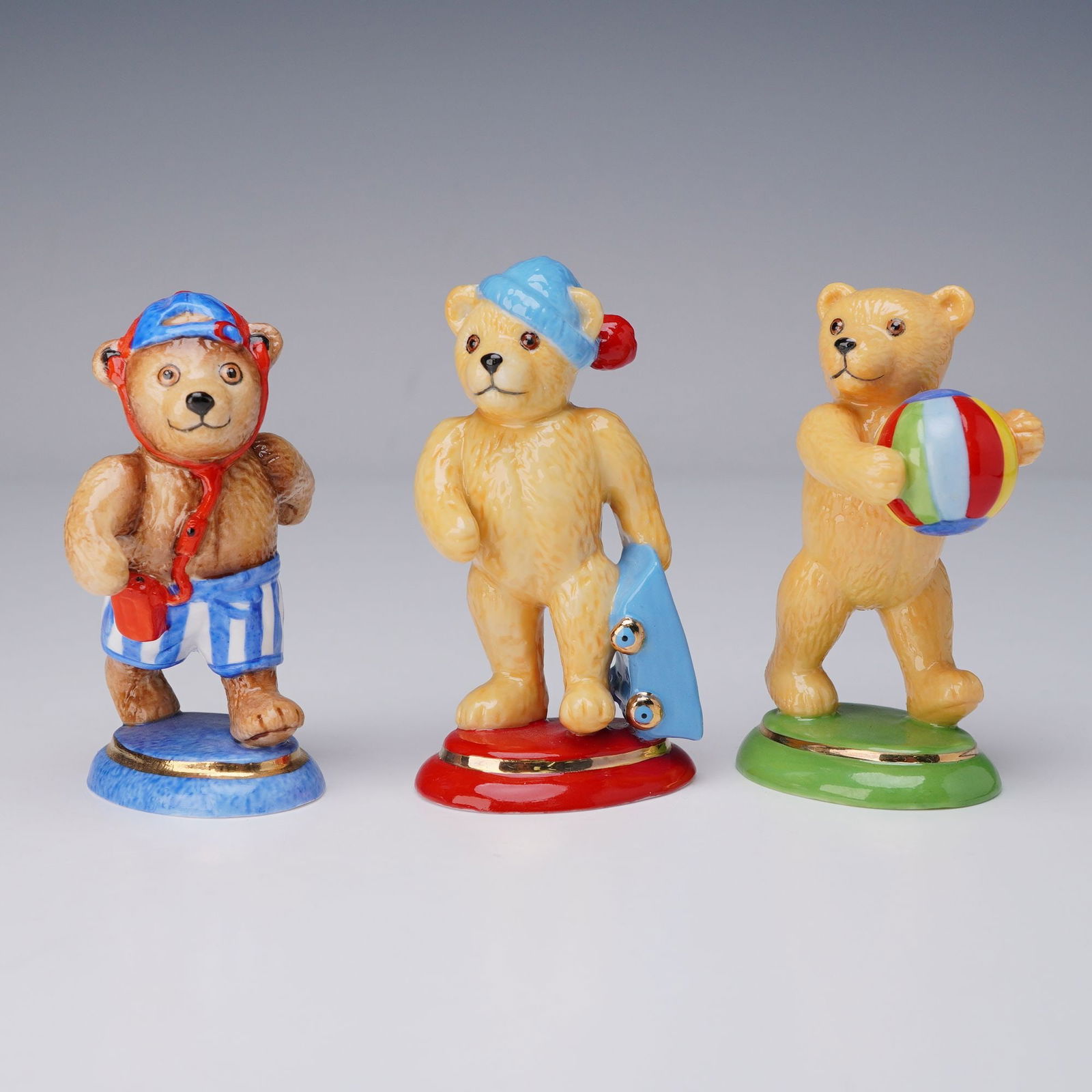 3pc Halcyon Days Playtime Teddy Bear Figurines (1 of 4)