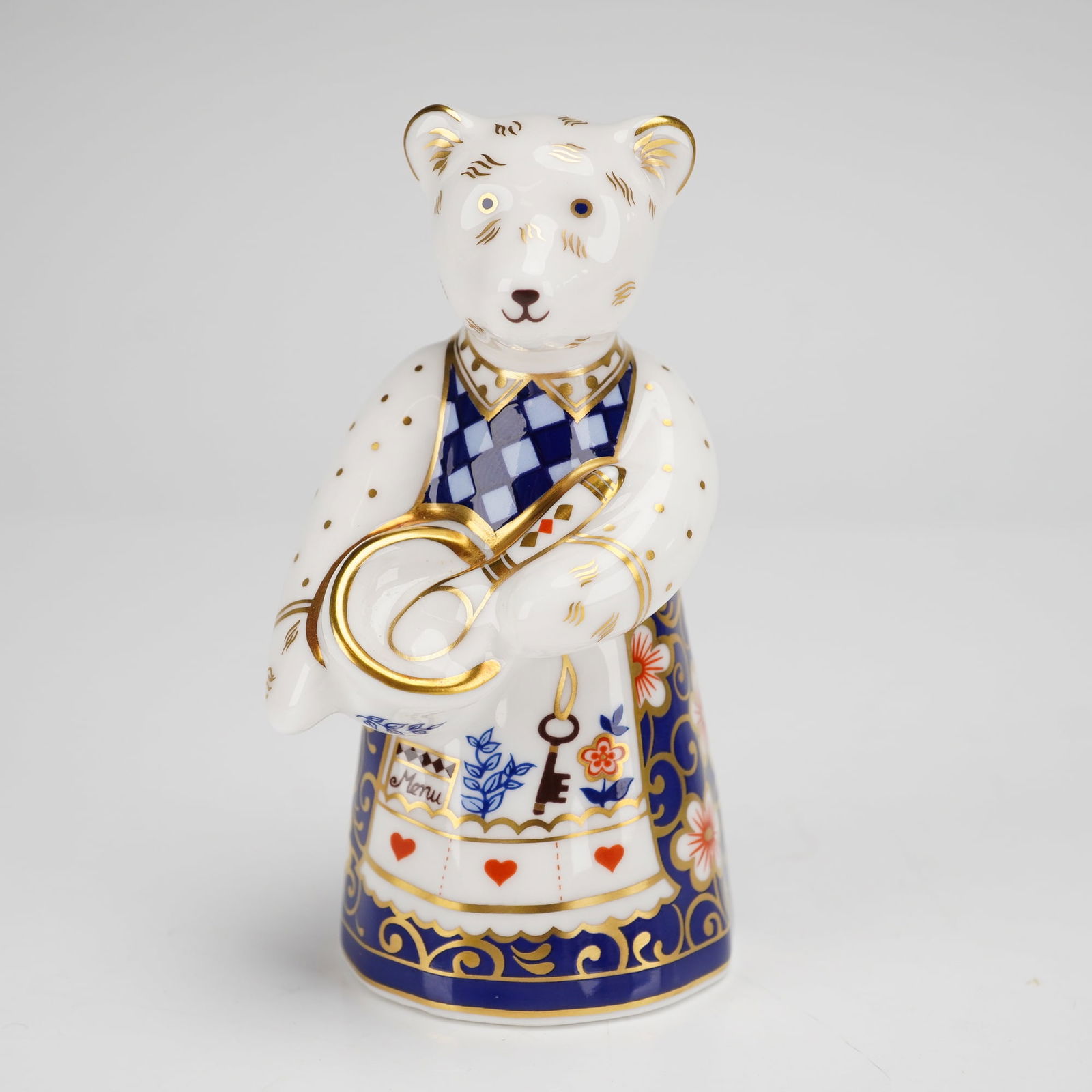 Royal Crown Derby Miniature Figurine, Teddy Bear Cook (1 of 4)