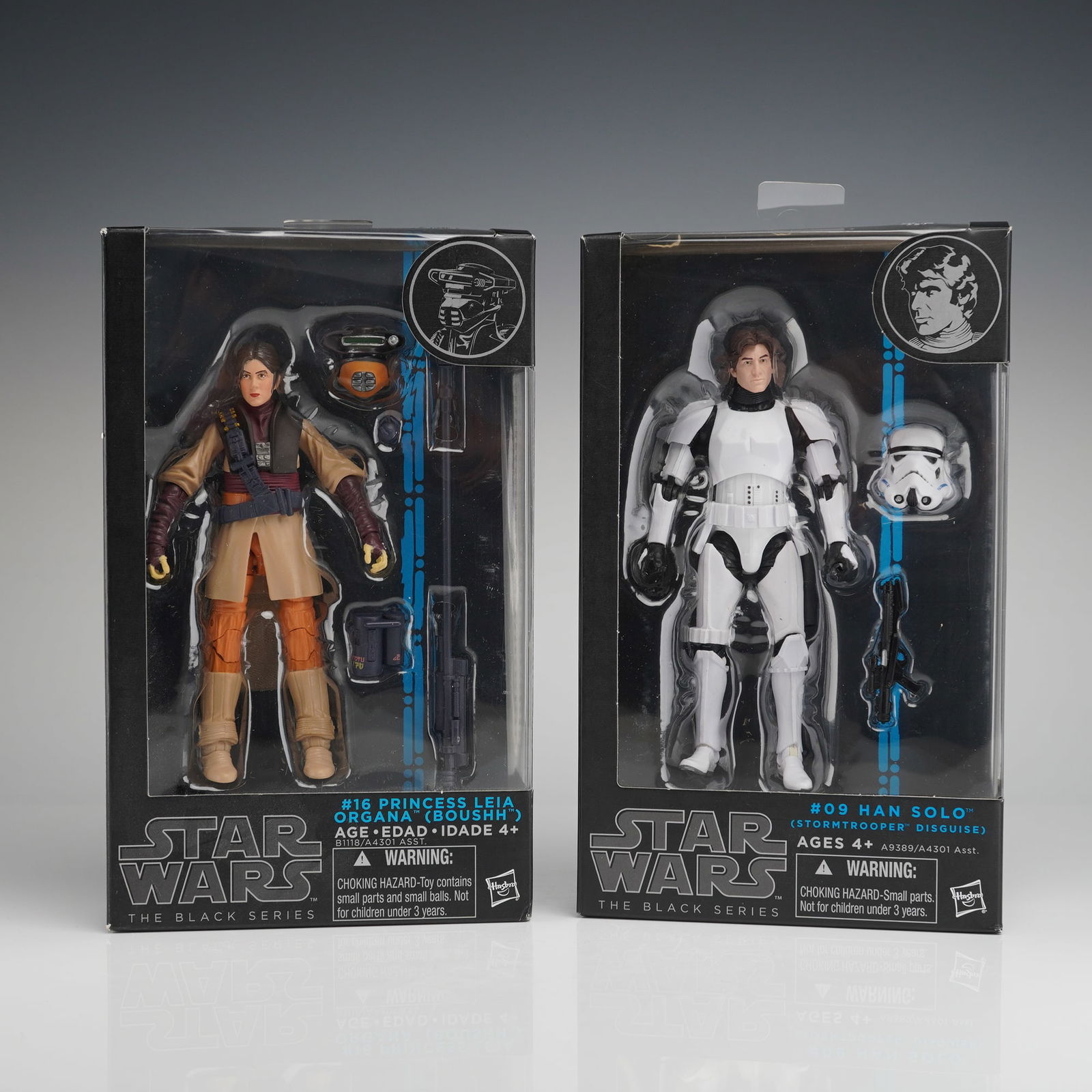 2pc Star Wars Black Series Leia and Han Solo Figures (1 of 3)