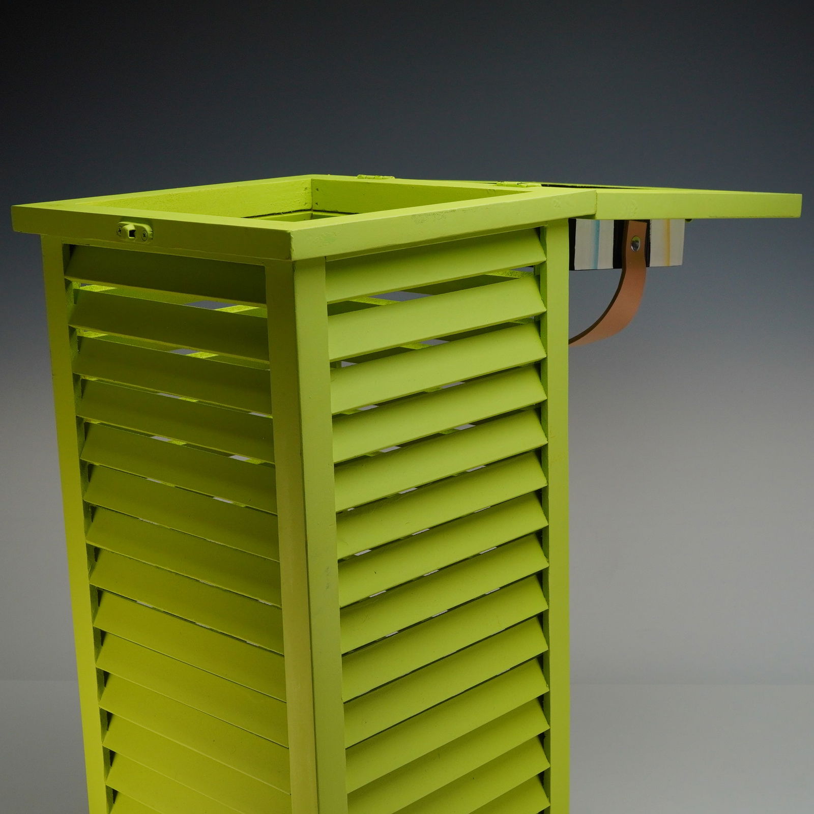 MacKenzie Childs Large Shutter Lantern, Chartreuse - 3