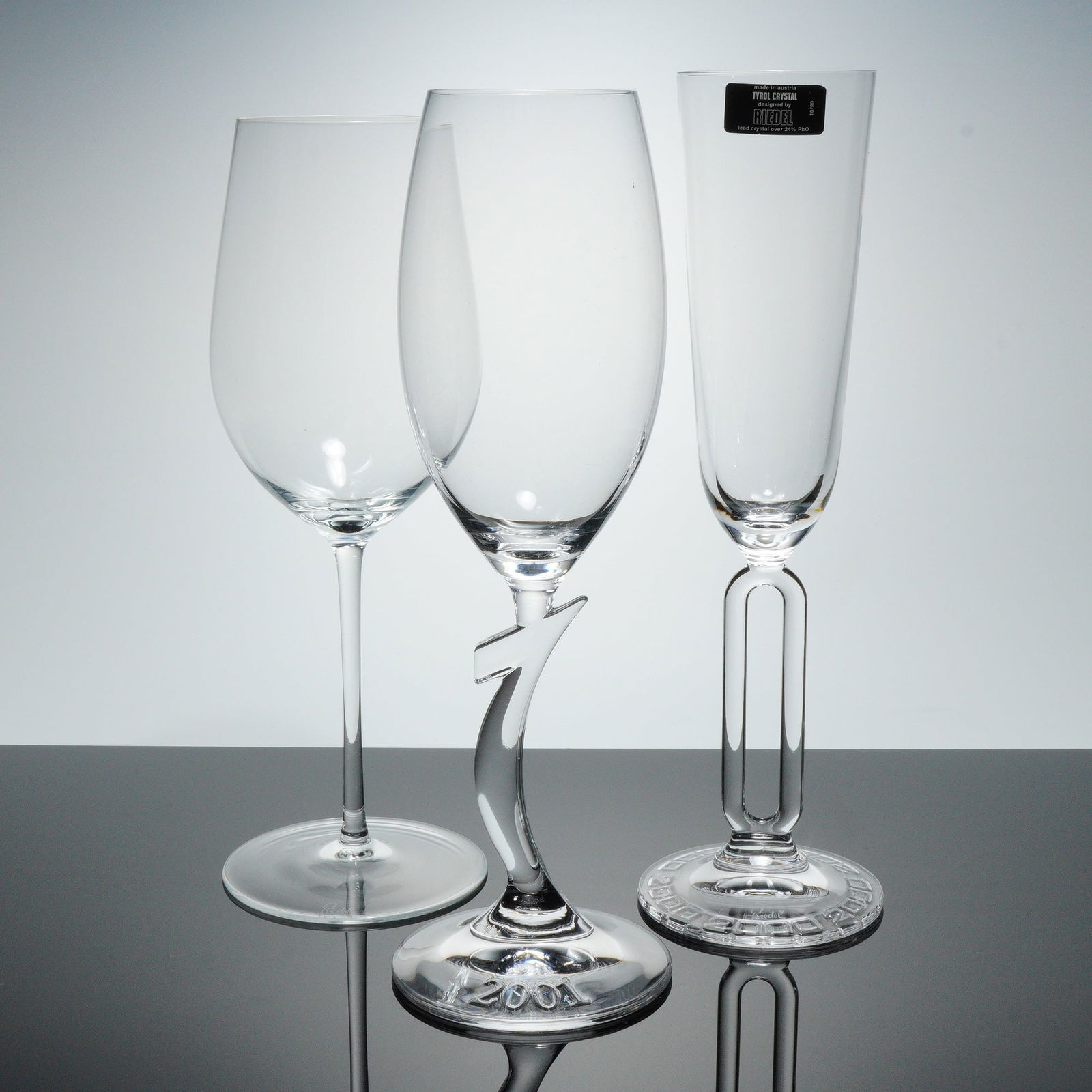 3pc Riedel Crystal Wine and Champagne Glasses (1 of 5)
