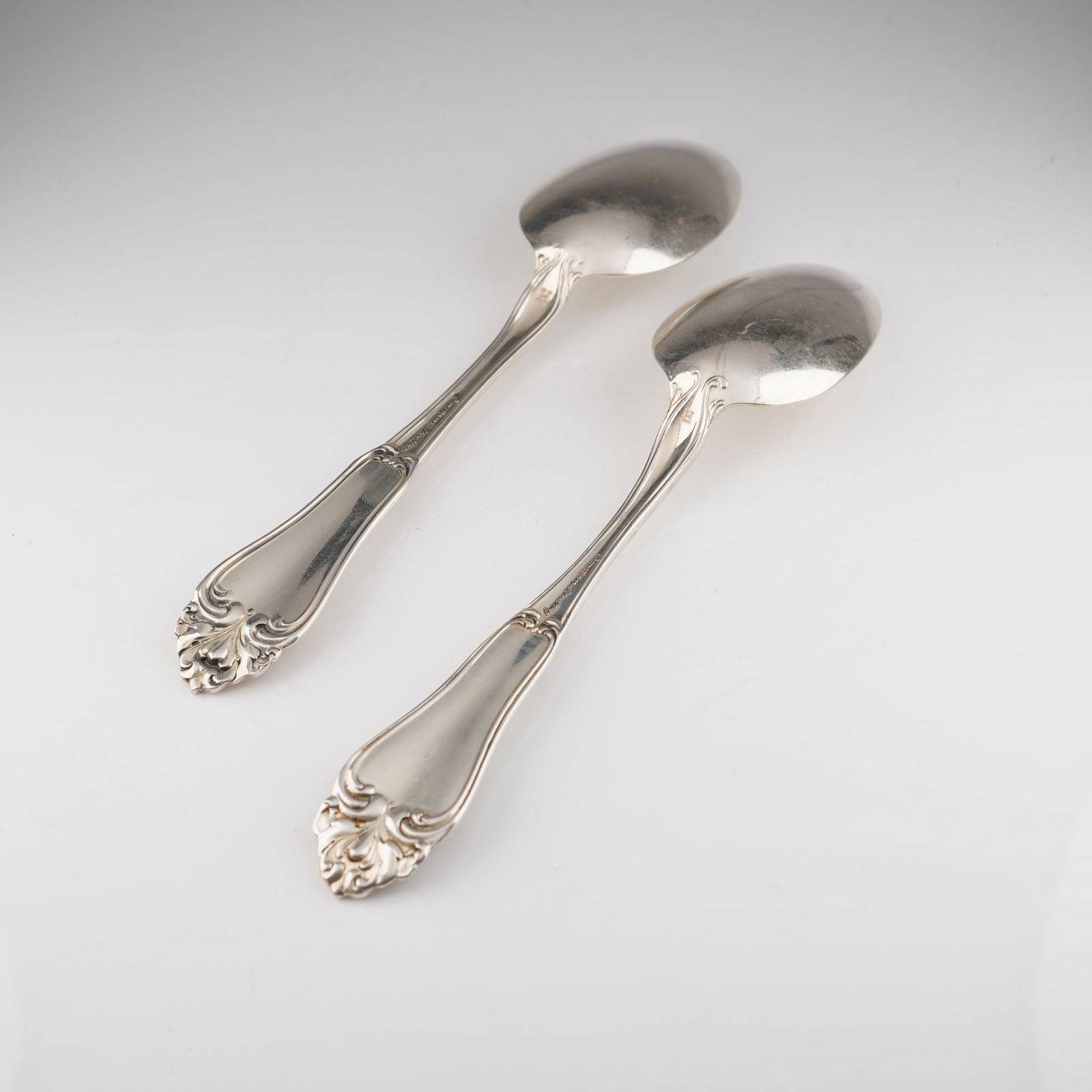2pc Amston Sterling Silver Teaspoons, Champlain - 2