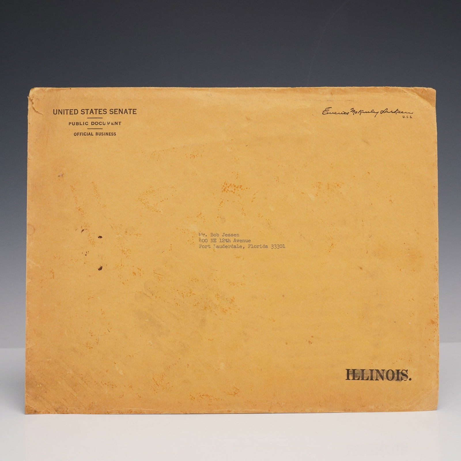 Alexander Aldrich Signed Letter and Senate Document: A typed letter dated August 25, 1965, on State of New York Executive Chamber stationery, signed by Alexander Aldrich, Executive Assistant to Governor Nelson Rockefeller, thanking Mr. Bob Jessen for hi