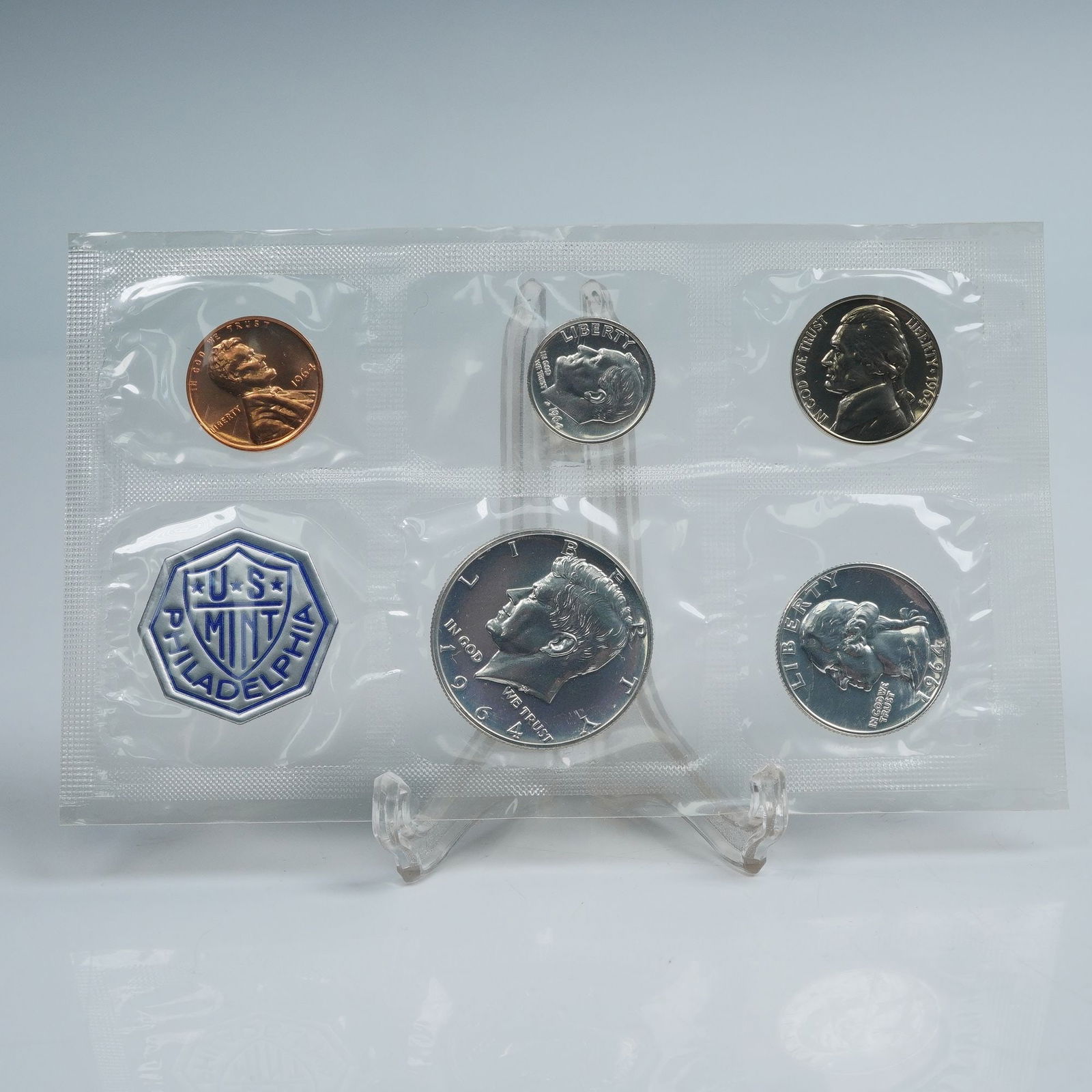 1964 U.S. Mint Philadelphia Proof Set of 6 Coins with Token (1 of 2)