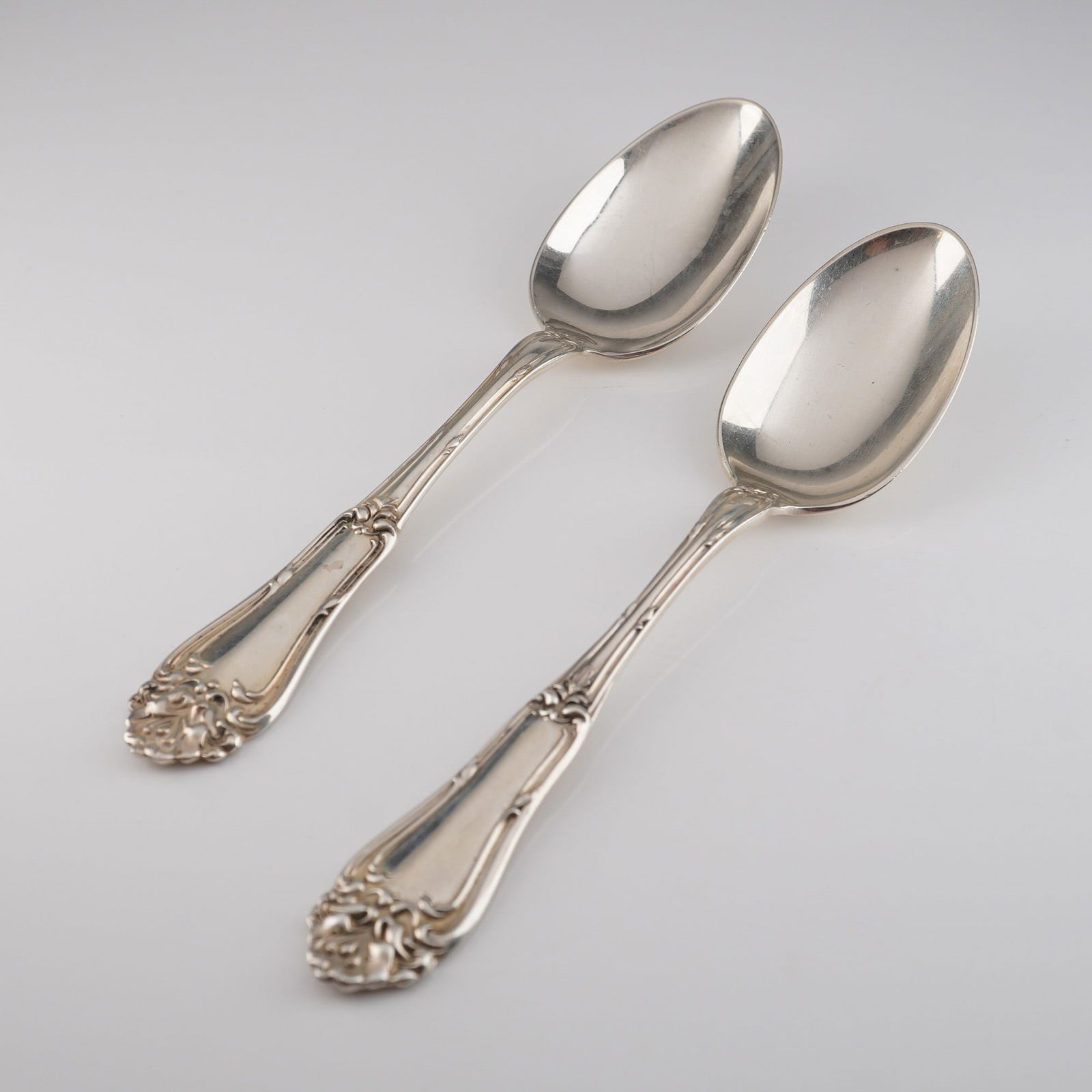 Pair of Amston Sterling Silver Gladstone Serving Spoons (1 of 3)